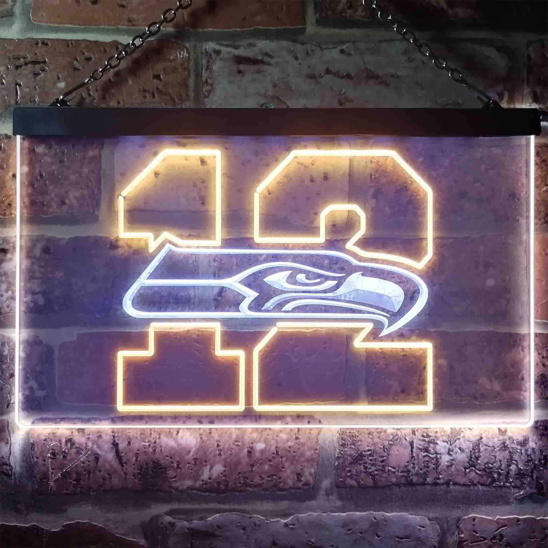 12th Man Seattle Seahawks Dual Color LED Light Sign led lab cave