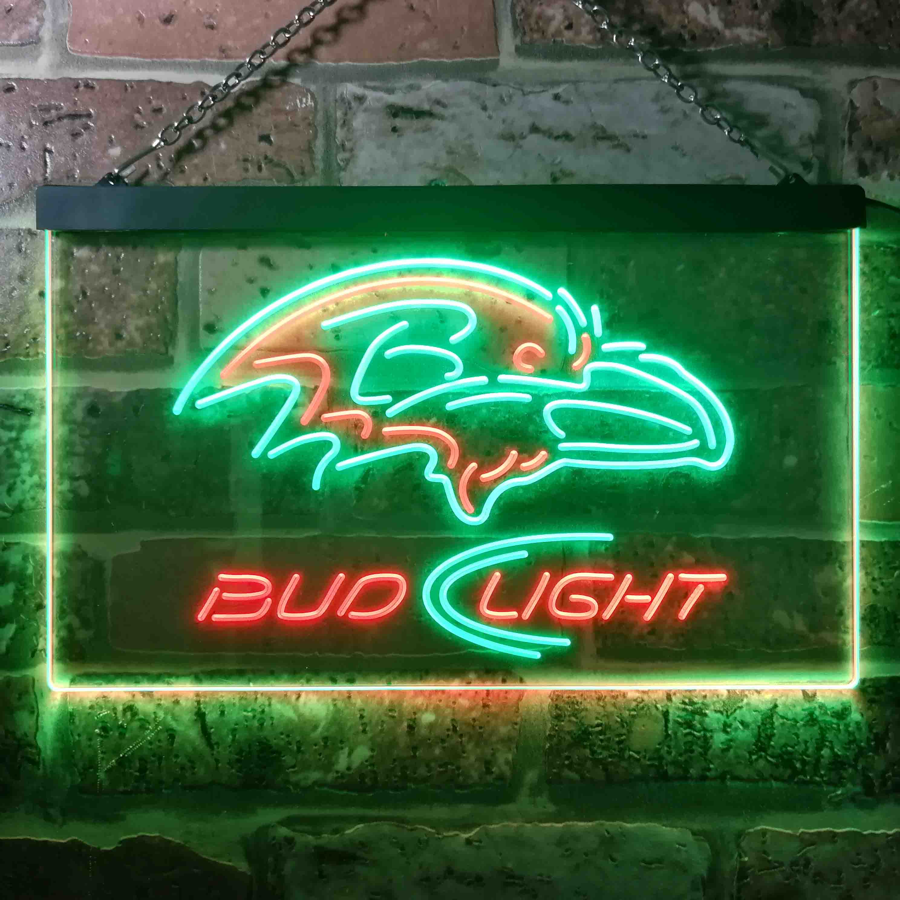 Baltimore Ravens Bud Light  Neon-Like Led Light Sign