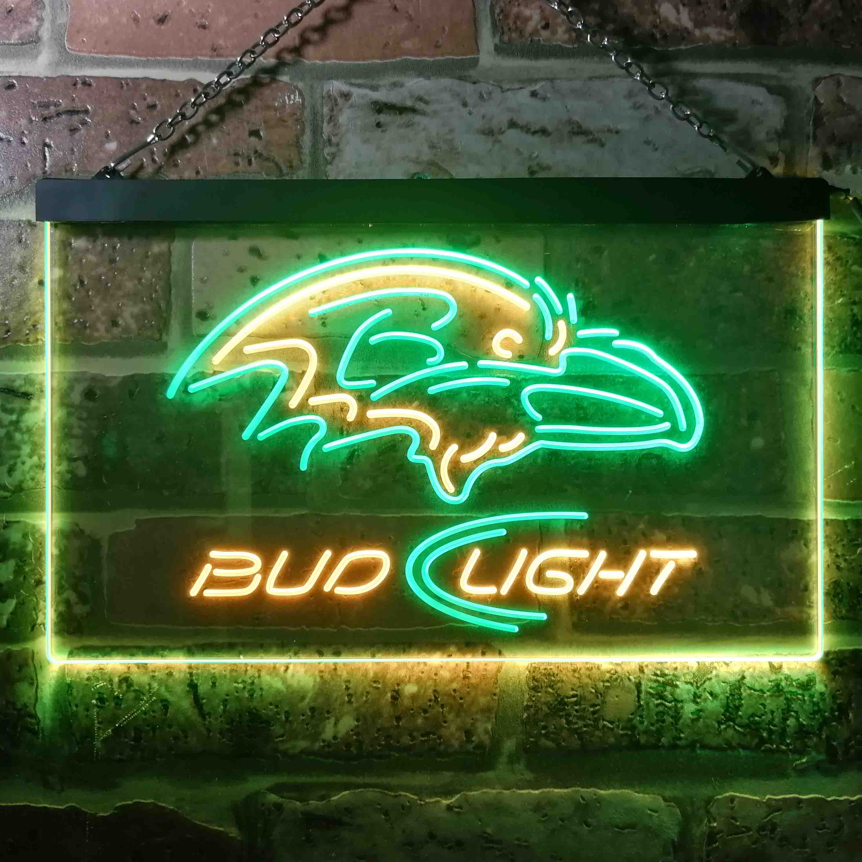 Baltimore Ravens Bud Light  Neon-Like Led Light Sign