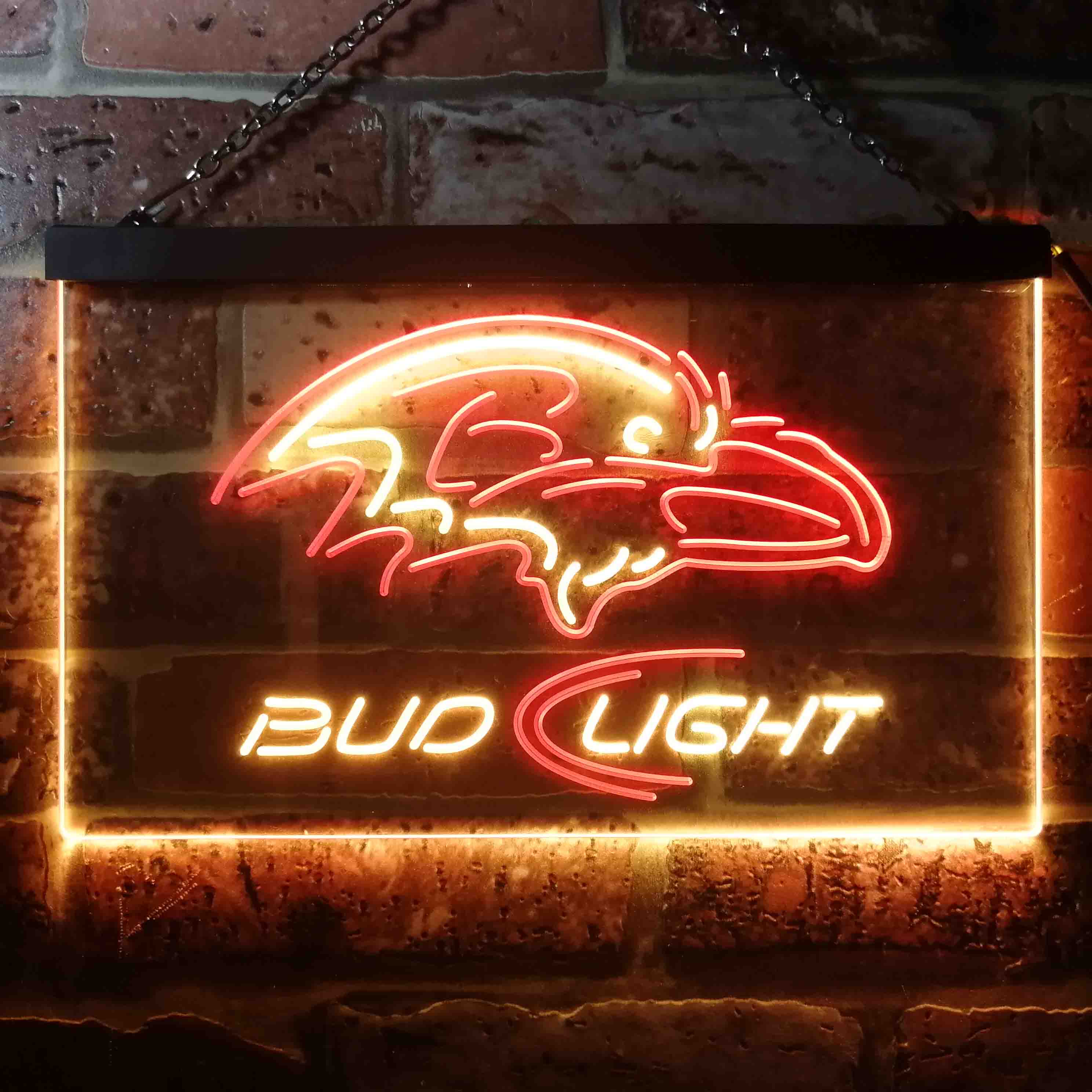 Baltimore Ravens Bud Light  Neon-Like Led Light Sign