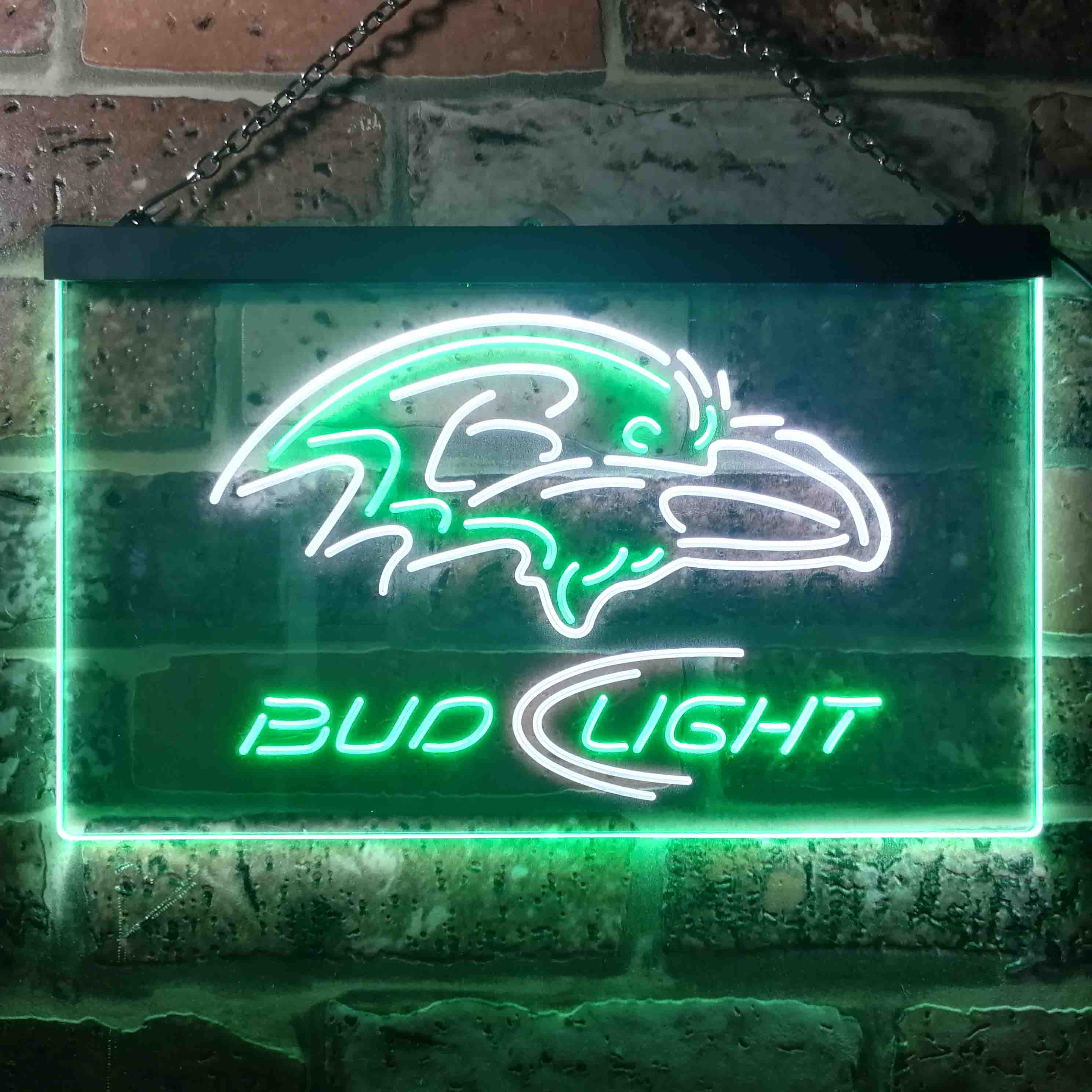 Baltimore Ravens Bud Light  Neon-Like Led Light Sign