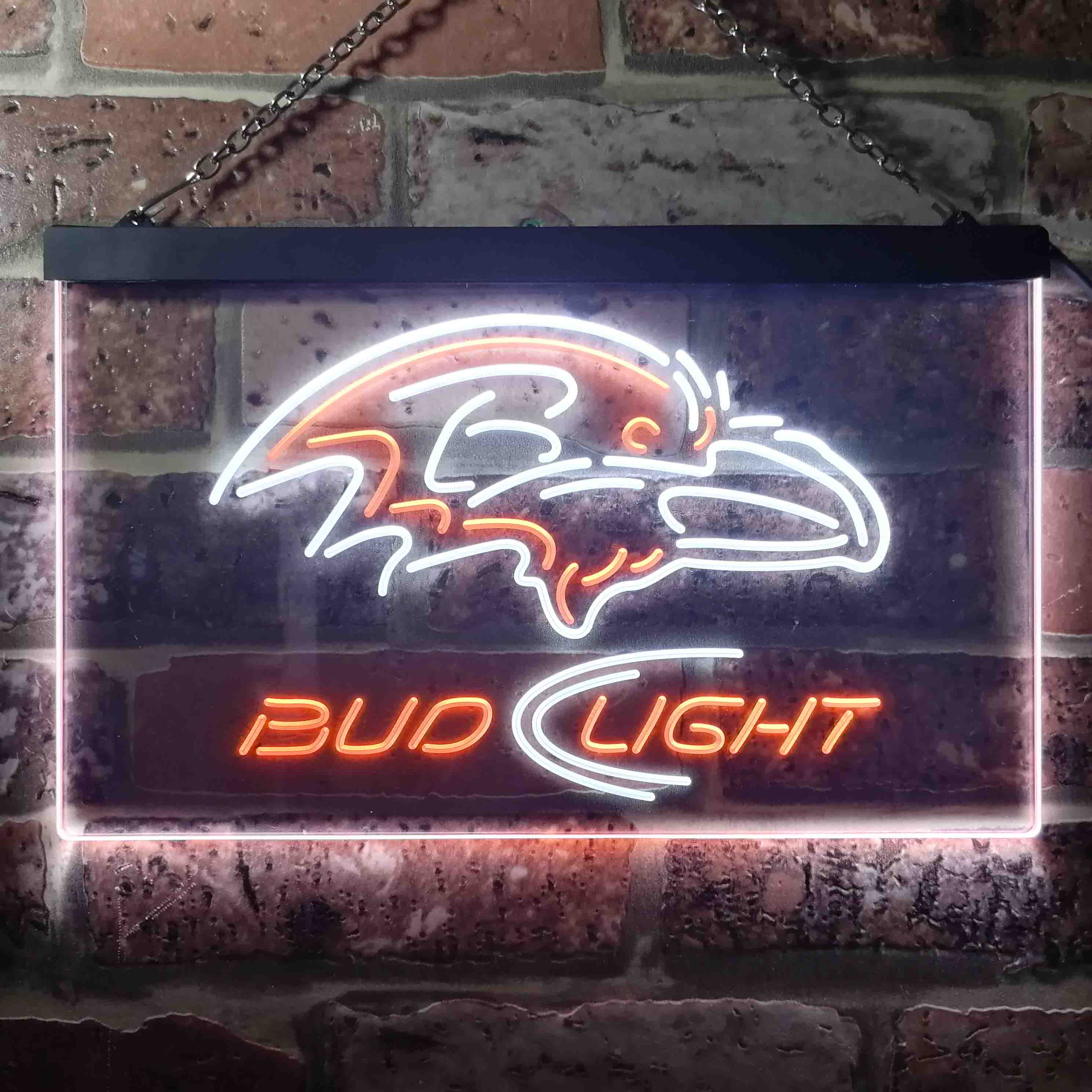 Baltimore Ravens Bud Light  Neon-Like Led Light Sign