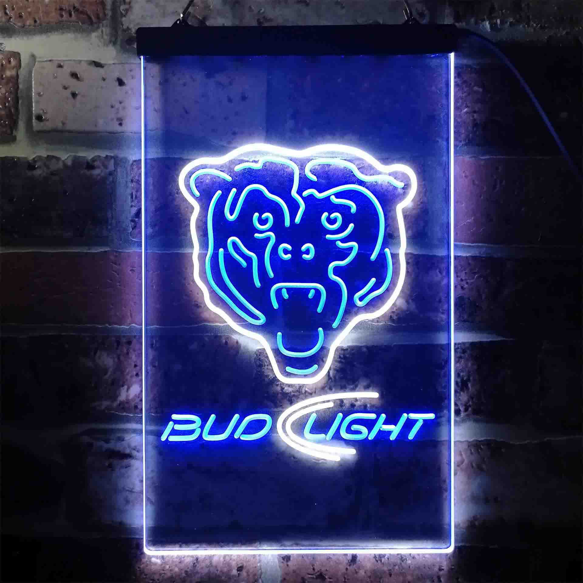 Chicago Bears Bud Light Neon-Like LED Light Sign