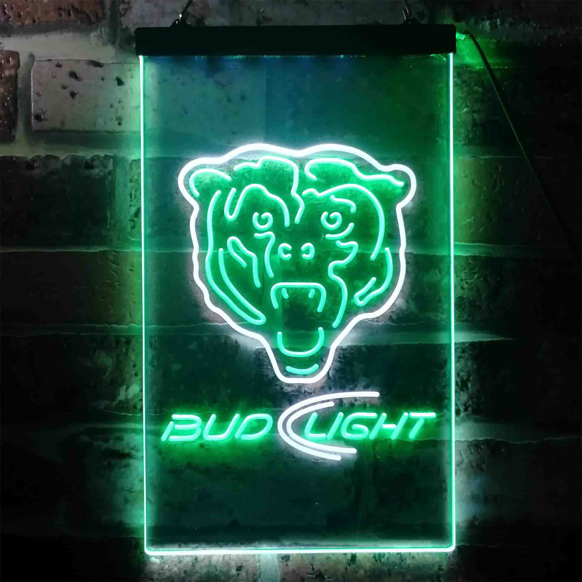 Chicago Bears Bud Light Neon-Like LED Light Sign