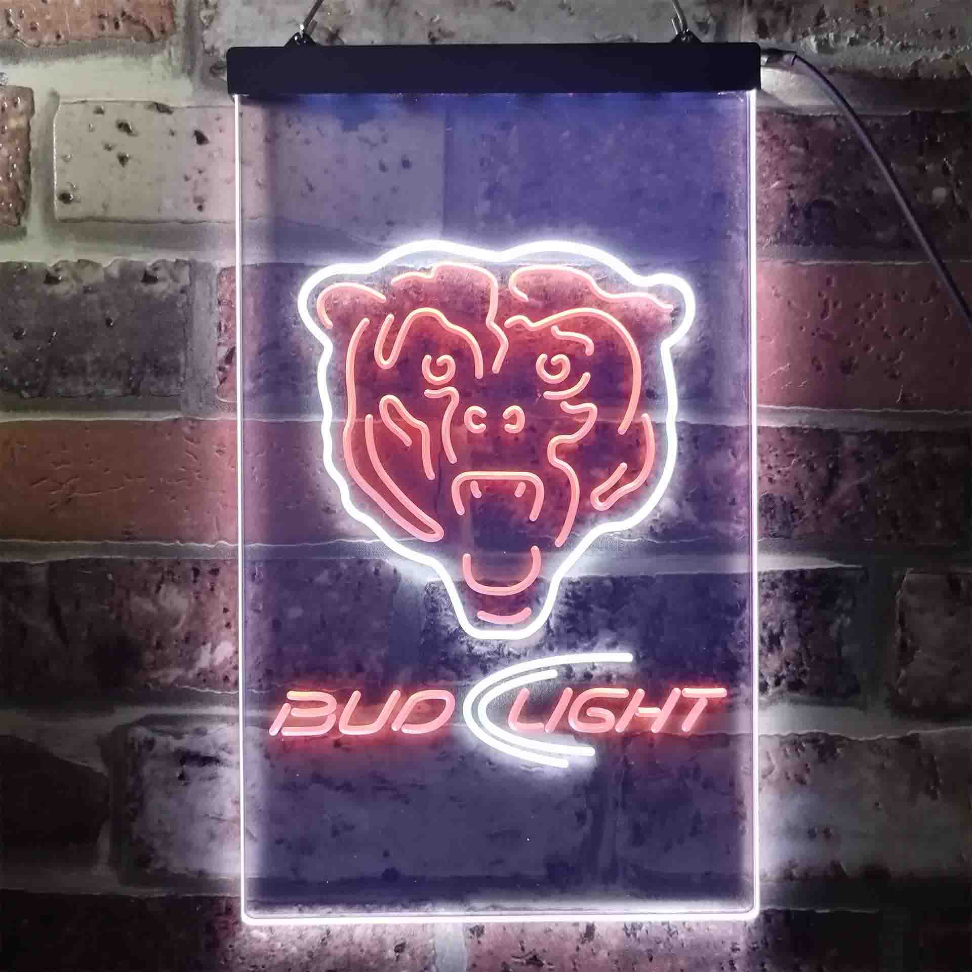 Chicago Bears Bud Light Neon-Like LED Light Sign