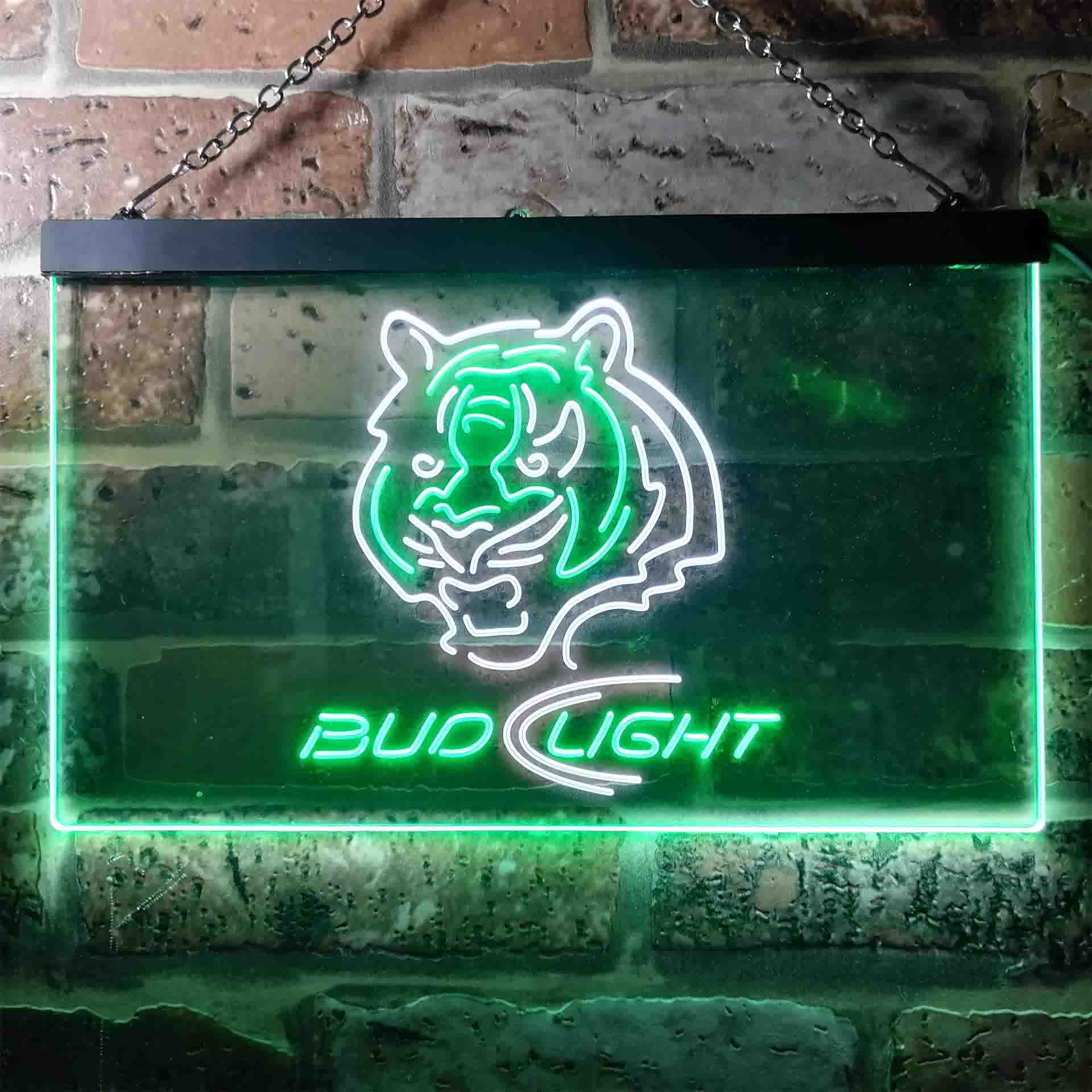 Bud Light Cincinnati Bengals Dual Color LED Neon Sign ProLedSign