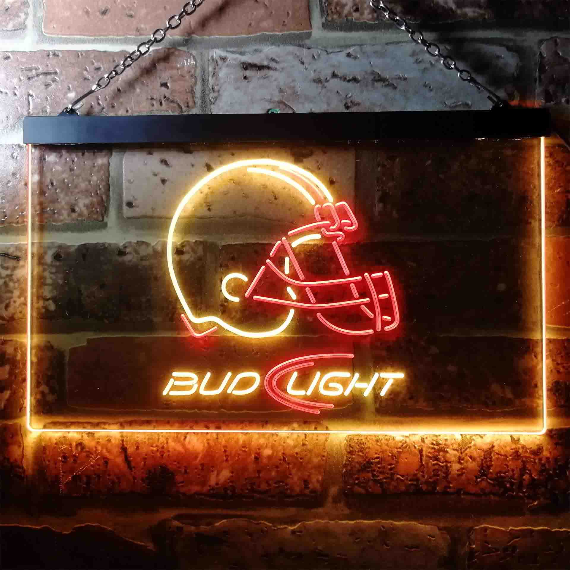 Cleveland Browns Bud Light Neon-Like Led Light Sign