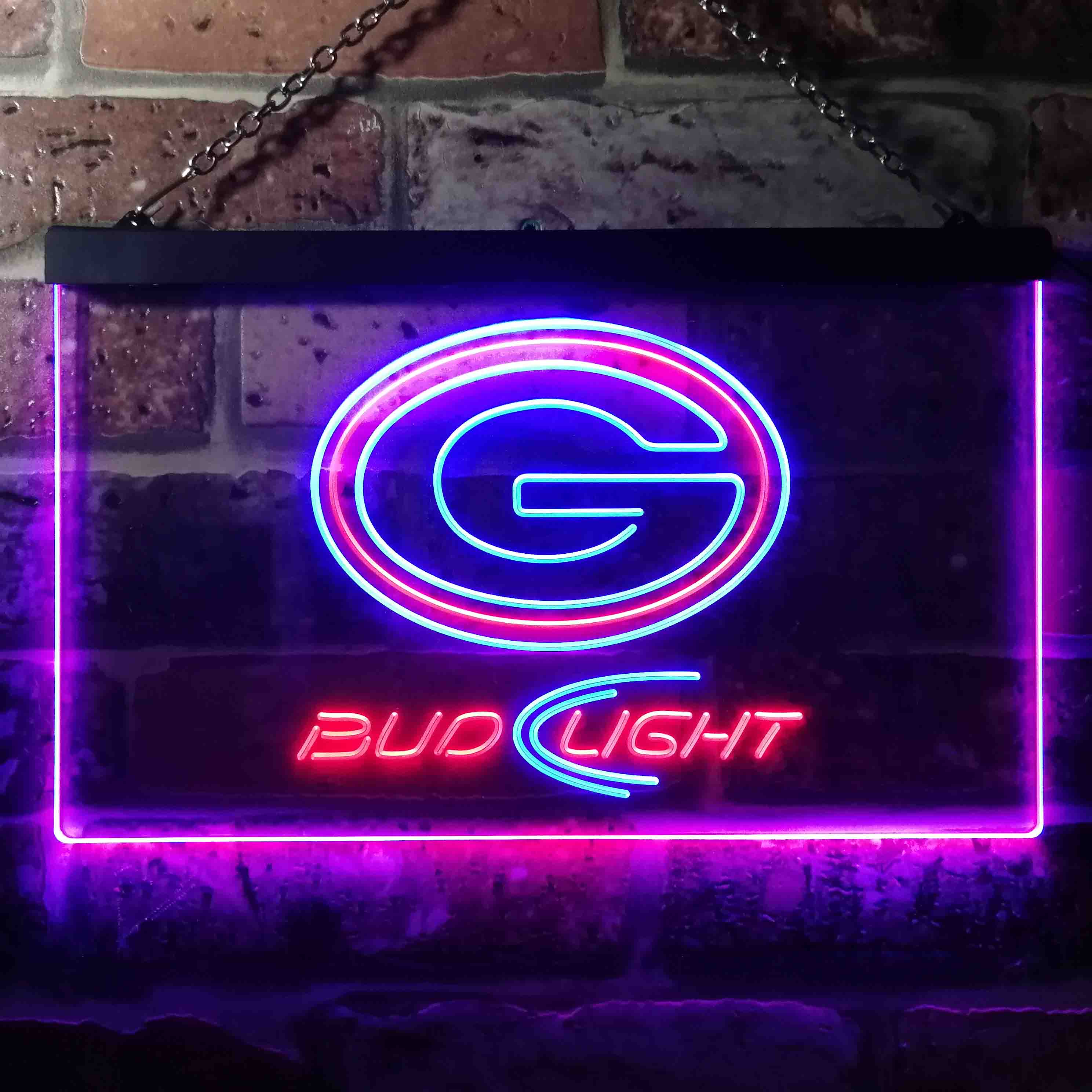 Green Bay Packers Bud Light Neon-Like Led Light Sign