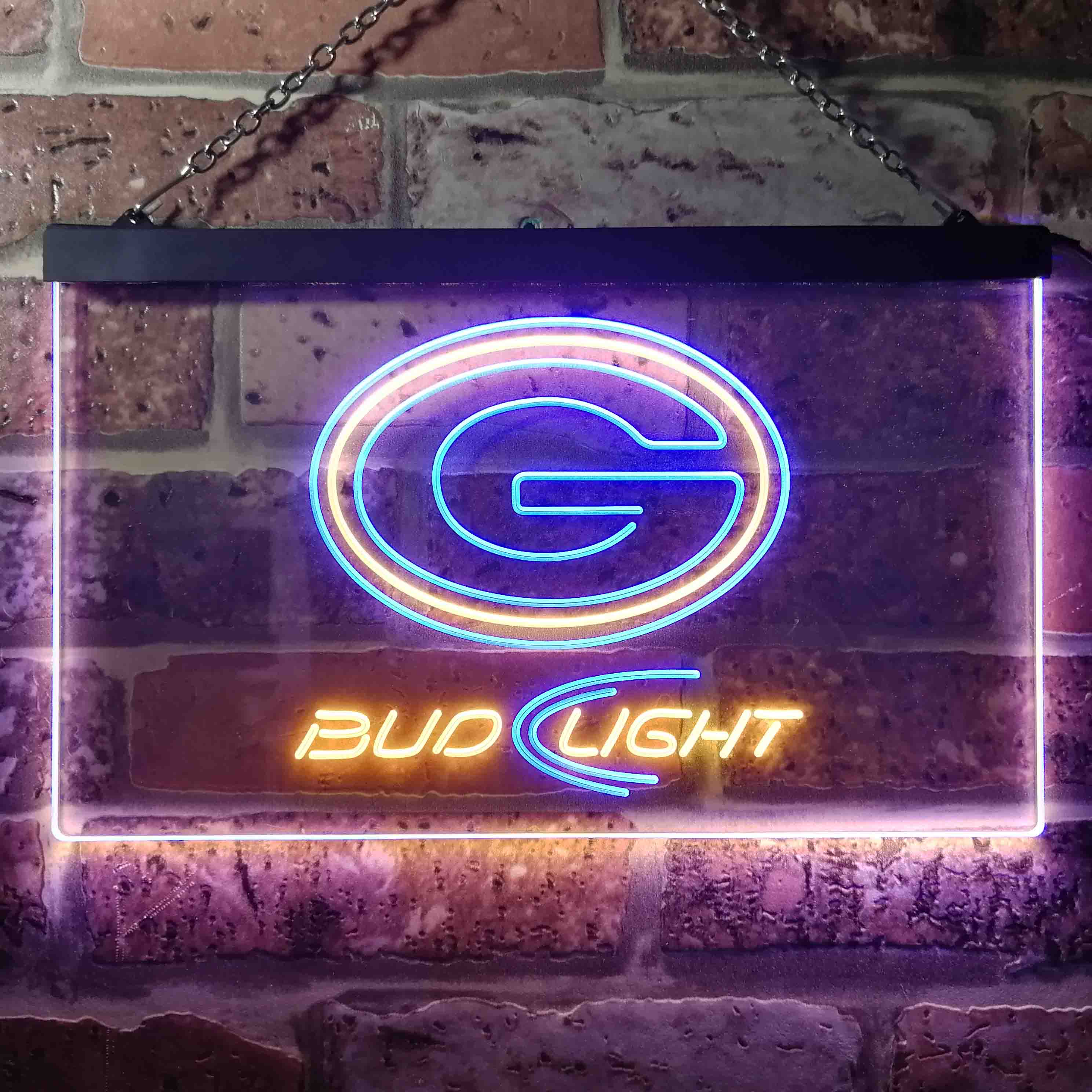 Green Bay Packers Bud Light Neon-Like Led Light Sign