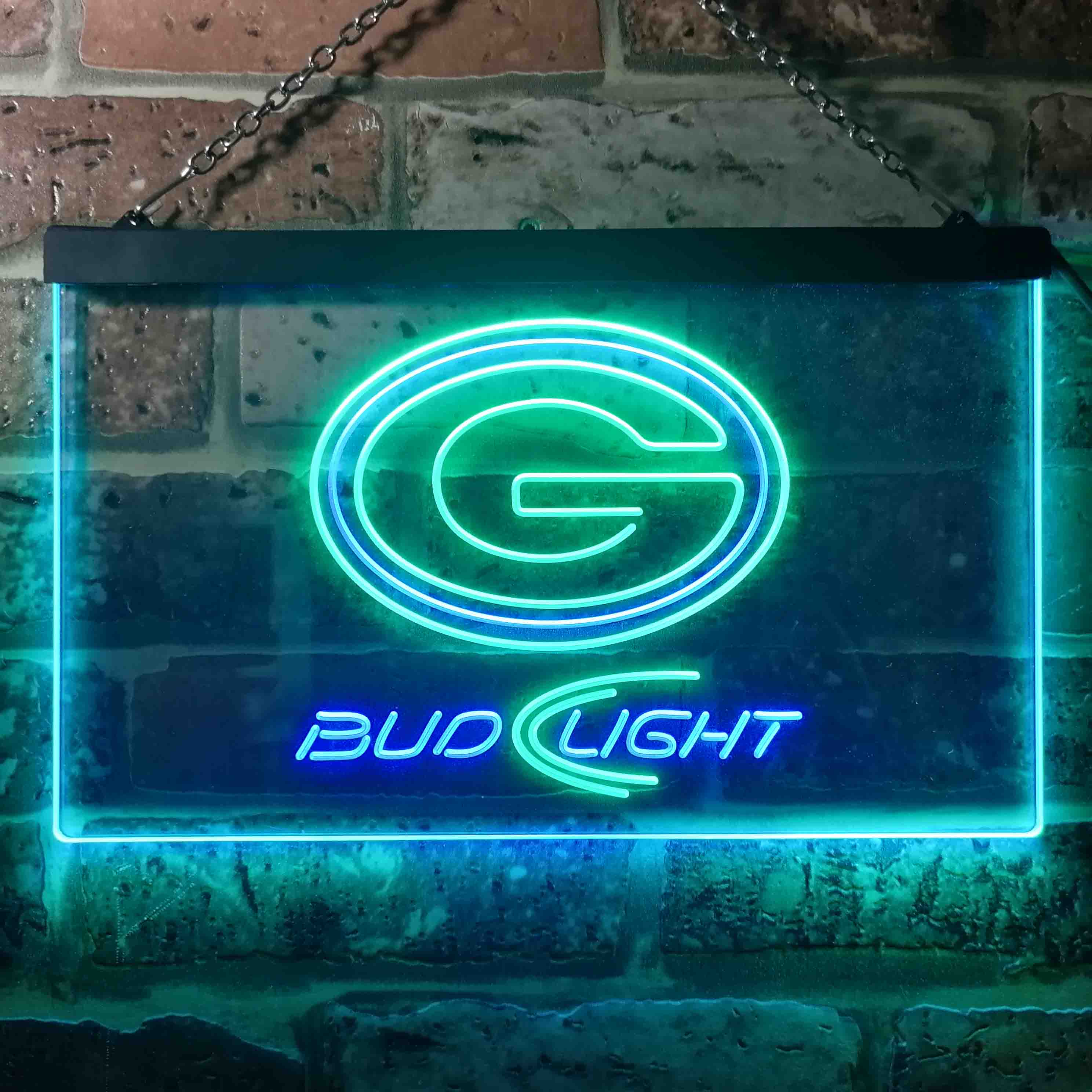 Green Bay Packers Bud Light Neon-Like Led Light Sign