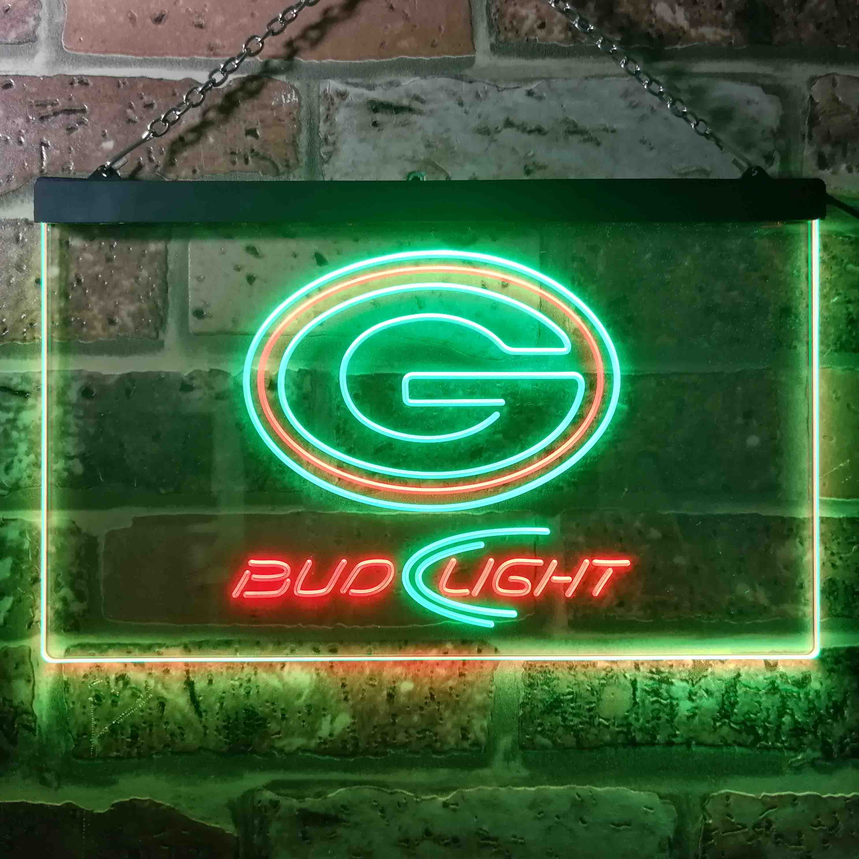 Green Bay Packers Bud Light Neon-Like Led Light Sign