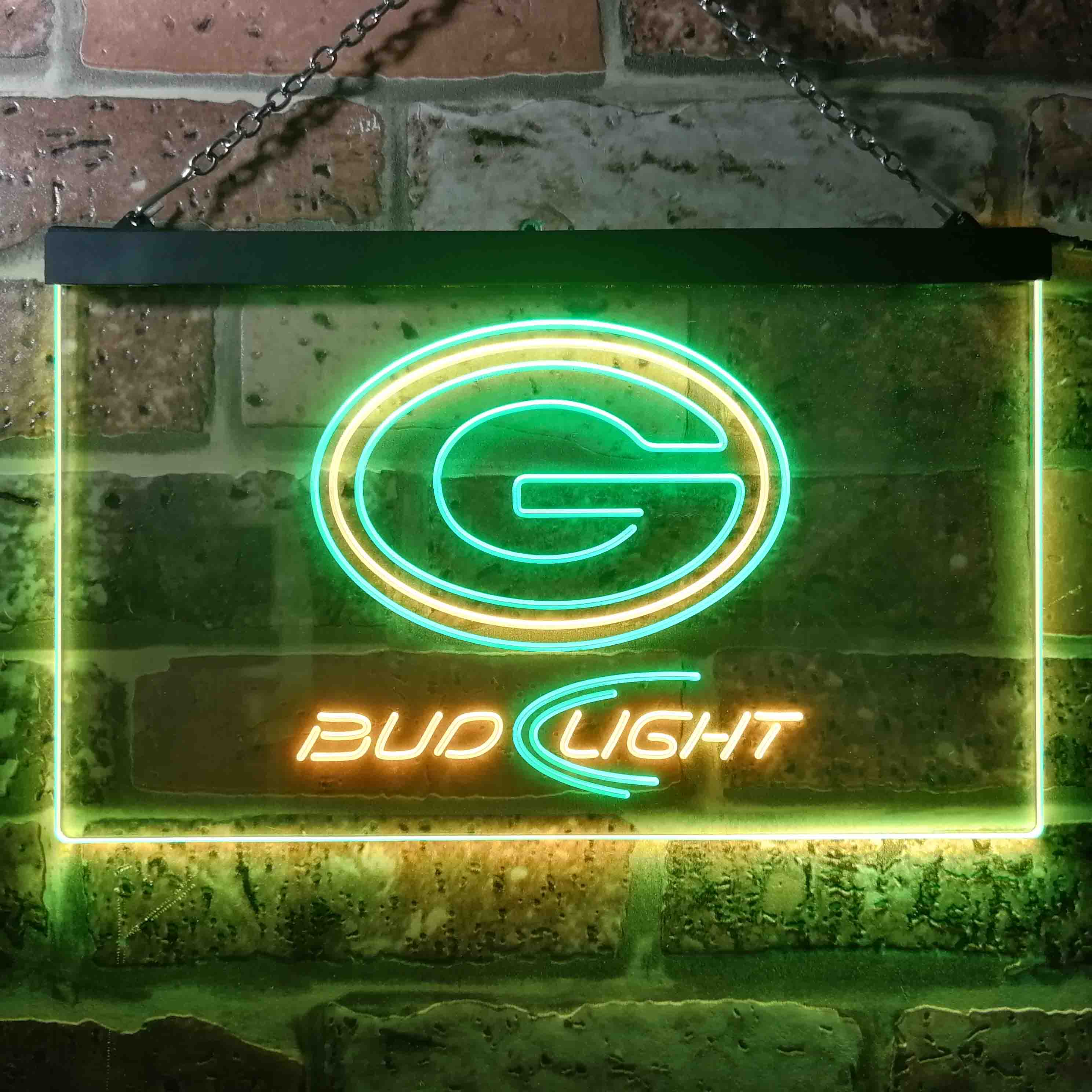 Green Bay Packers Bud Light Neon-Like Led Light Sign