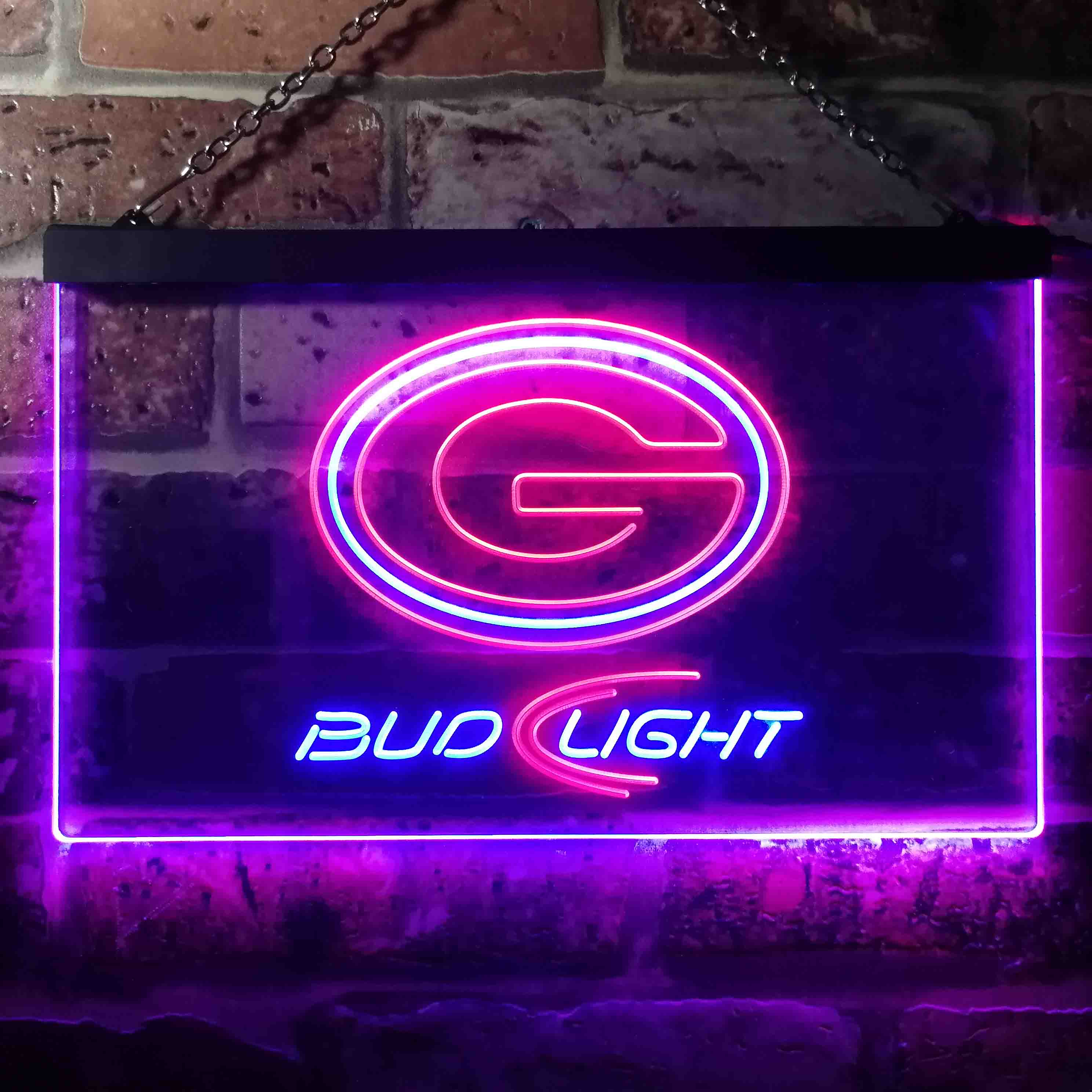 Green Bay Packers Bud Light Neon-Like Led Light Sign