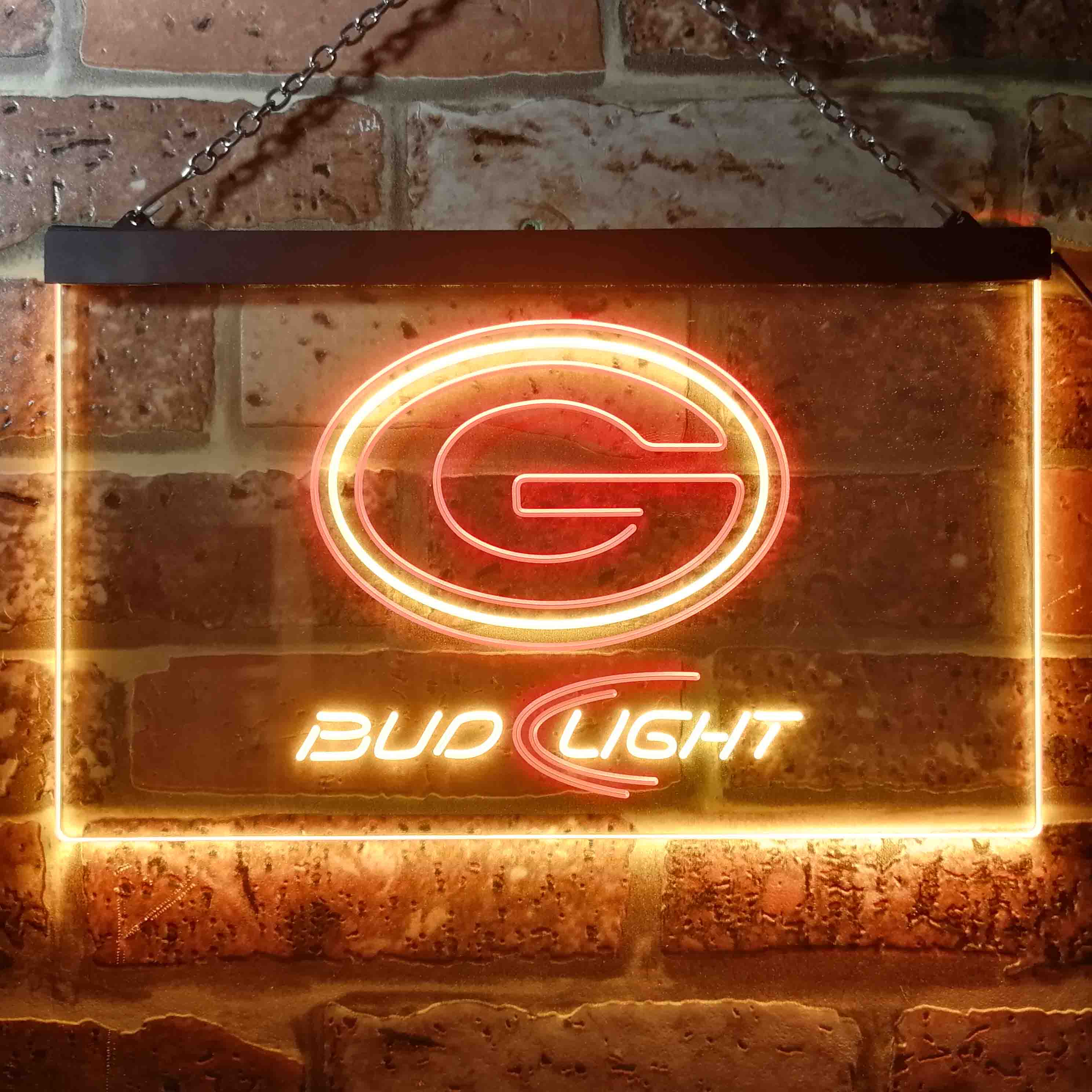 Green Bay Packers Bud Light Neon-Like Led Light Sign