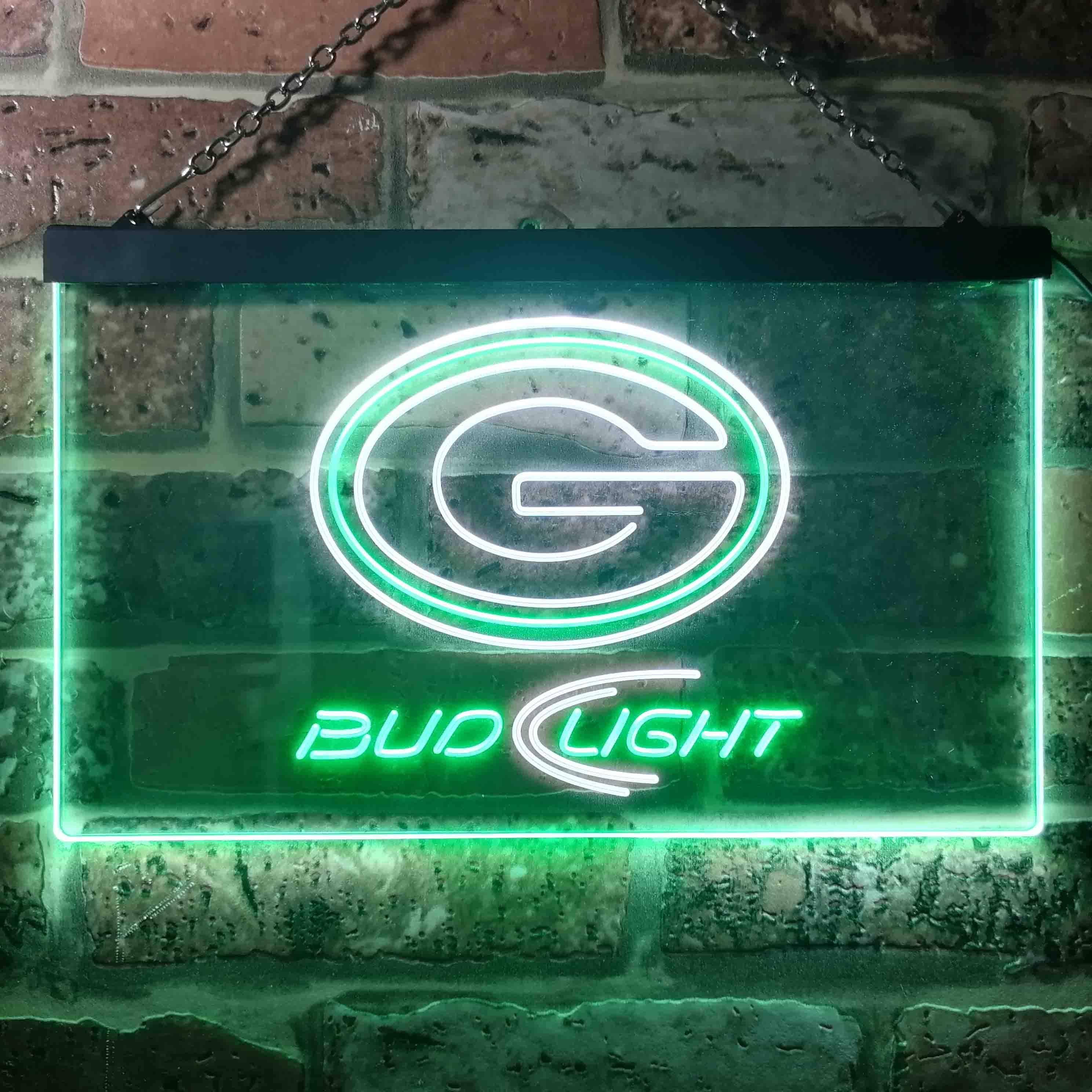 Green Bay Packers Bud Light Neon-Like Led Light Sign