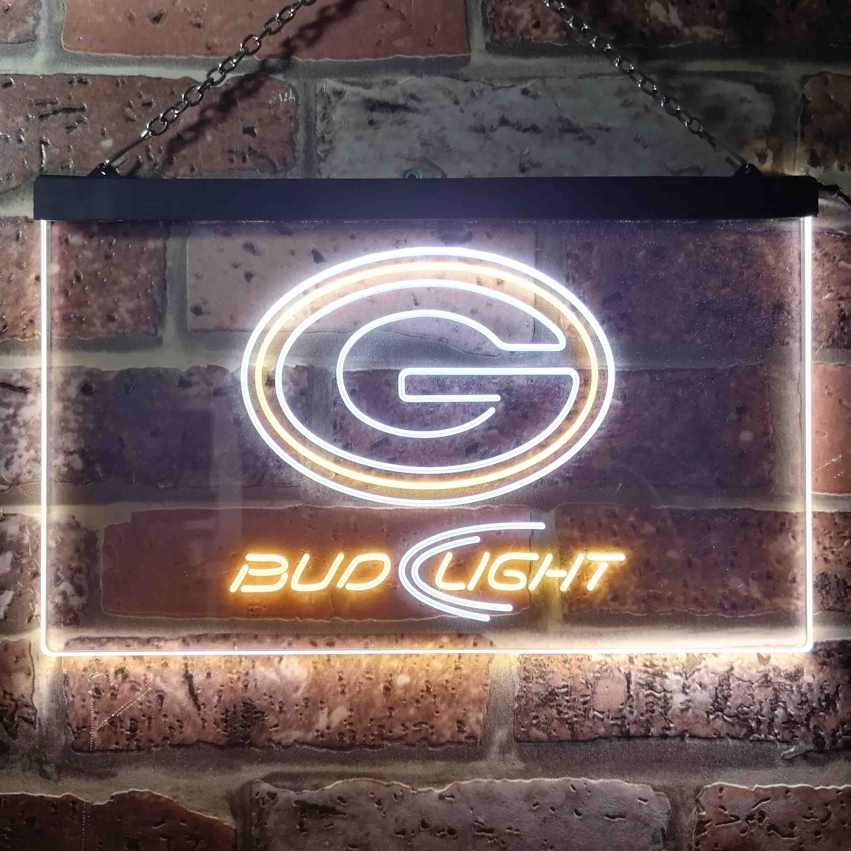 Green Bay Packers Bud Light Neon-Like Led Light Sign