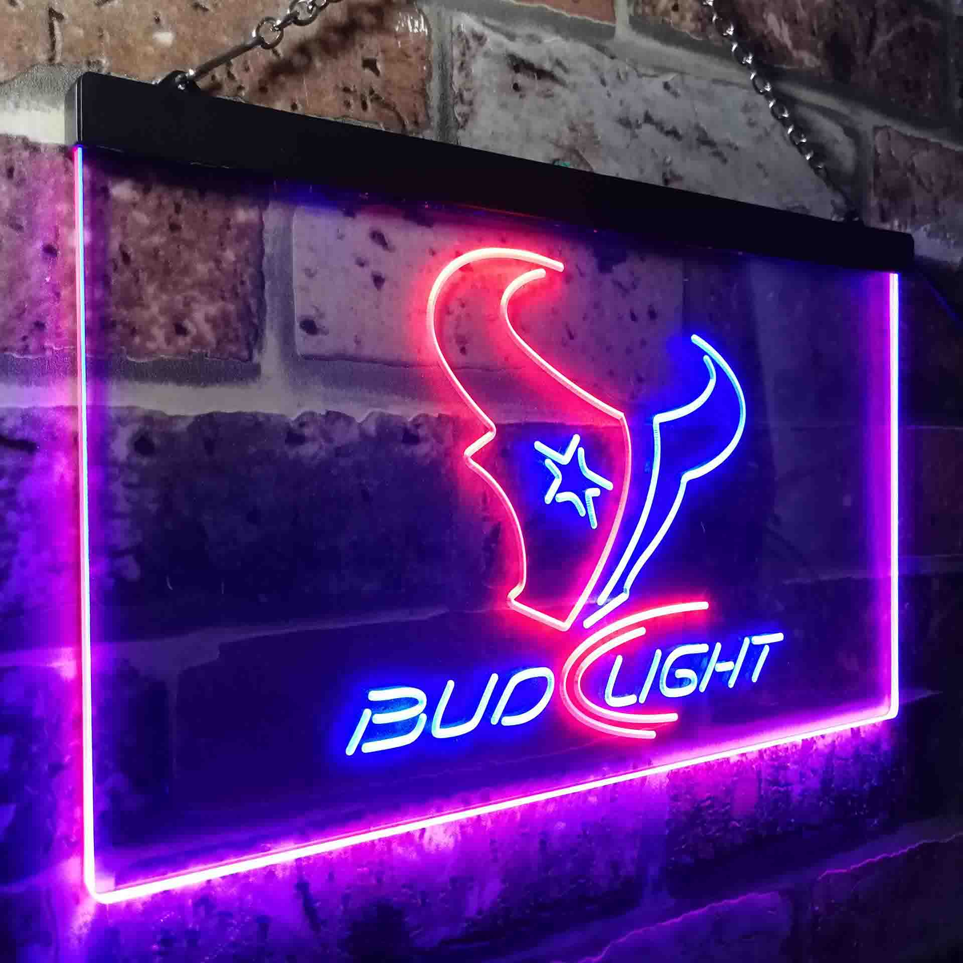 Houston Texans Bud Light Neon-Like LED Sign - ProLedSign