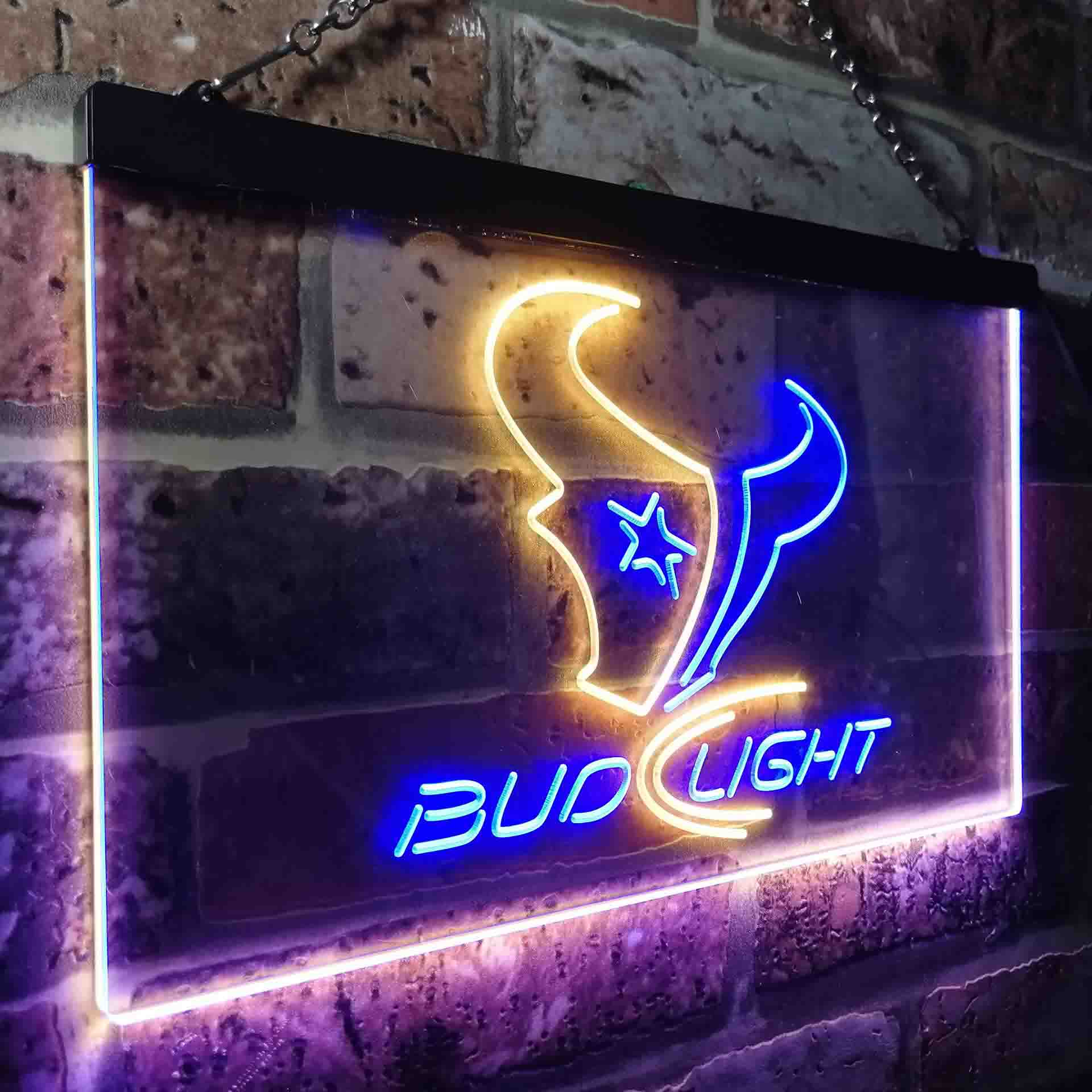 Houston Texans Bud Light Neon-Like LED Sign - ProLedSign