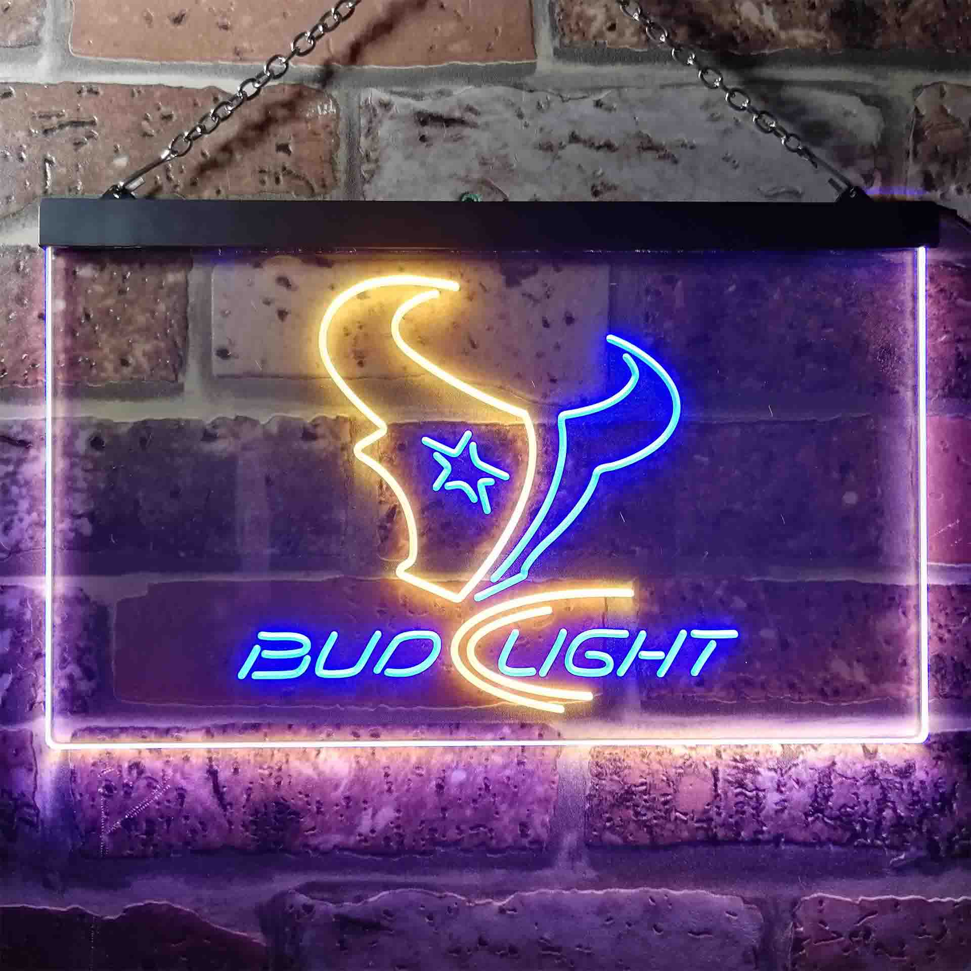 Houston Texans Bud Light Neon-Like LED Sign - ProLedSign