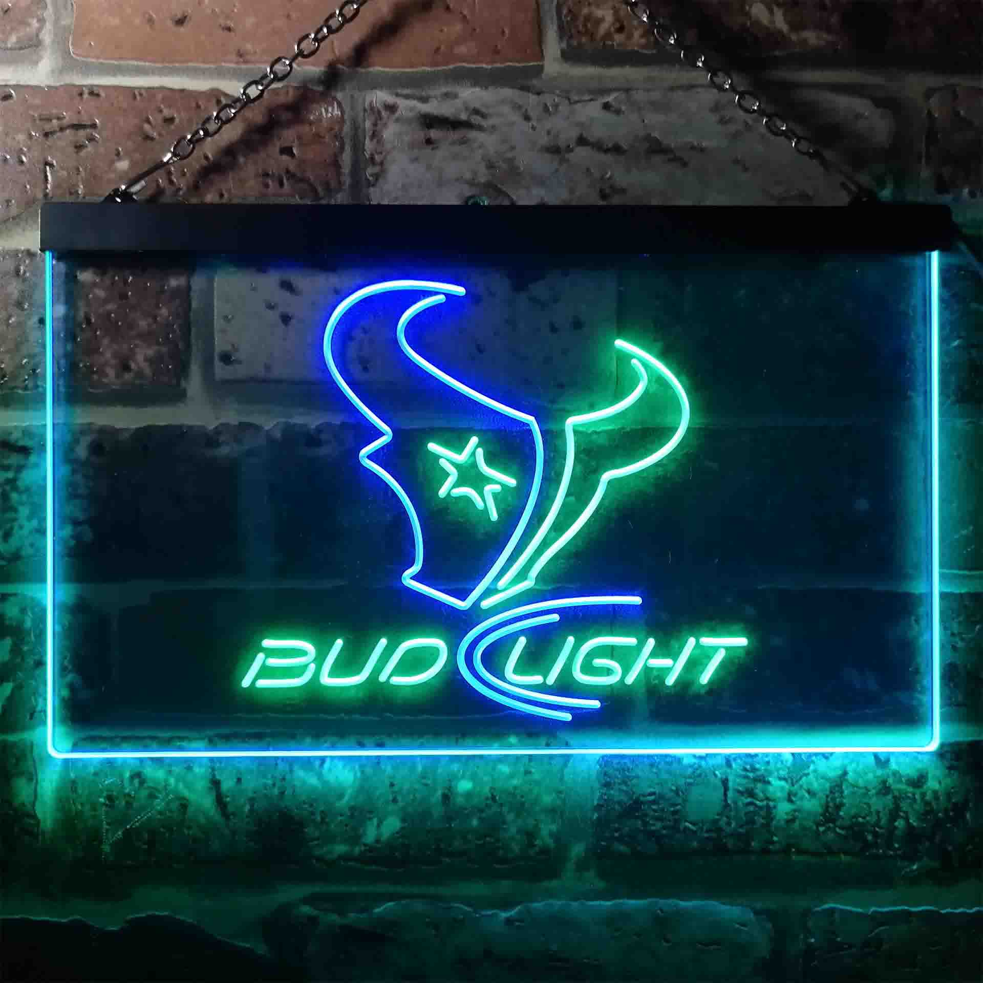 Houston Texans Bud Light Neon-Like LED Sign - ProLedSign