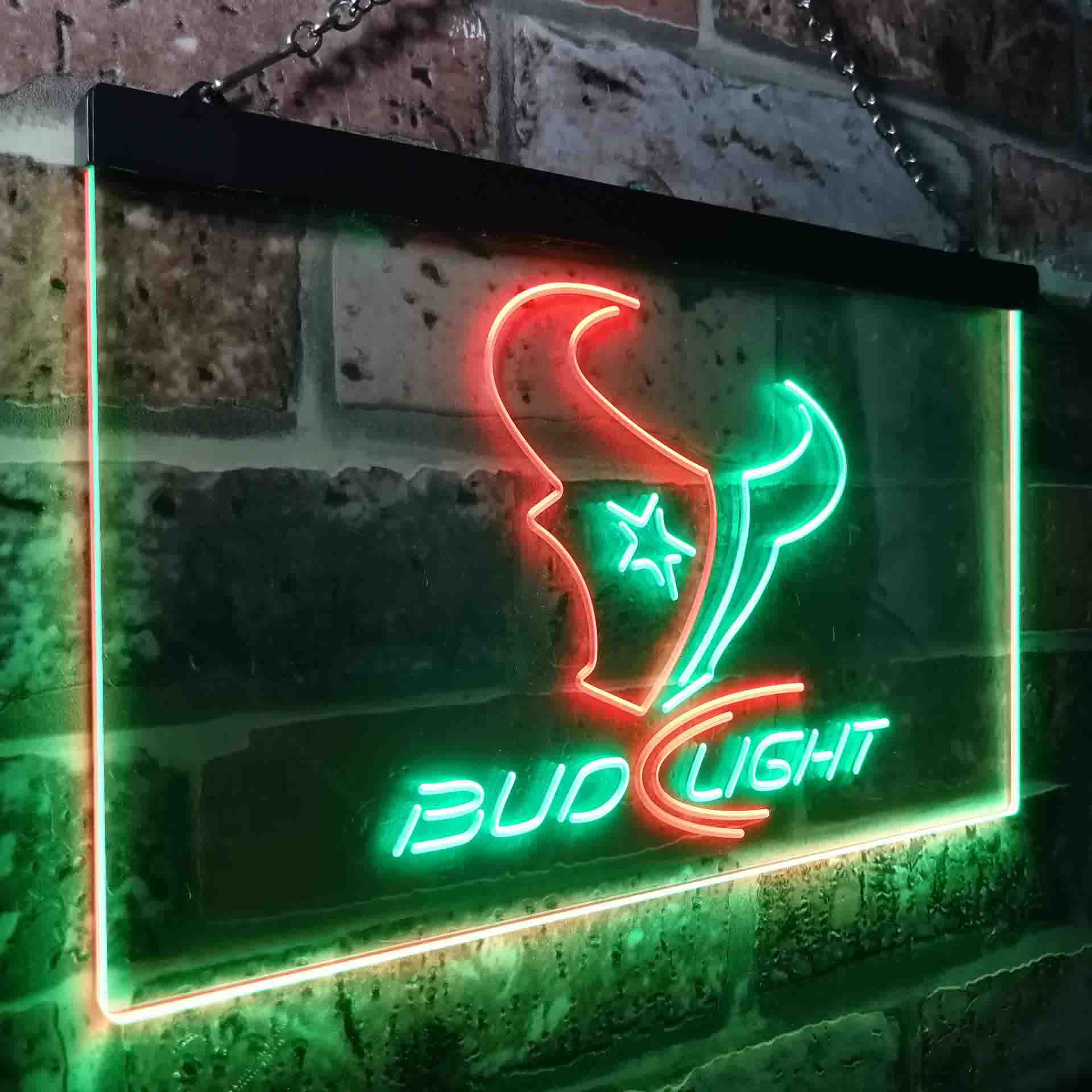 Houston Texans Bud Light Neon-Like LED Sign - ProLedSign