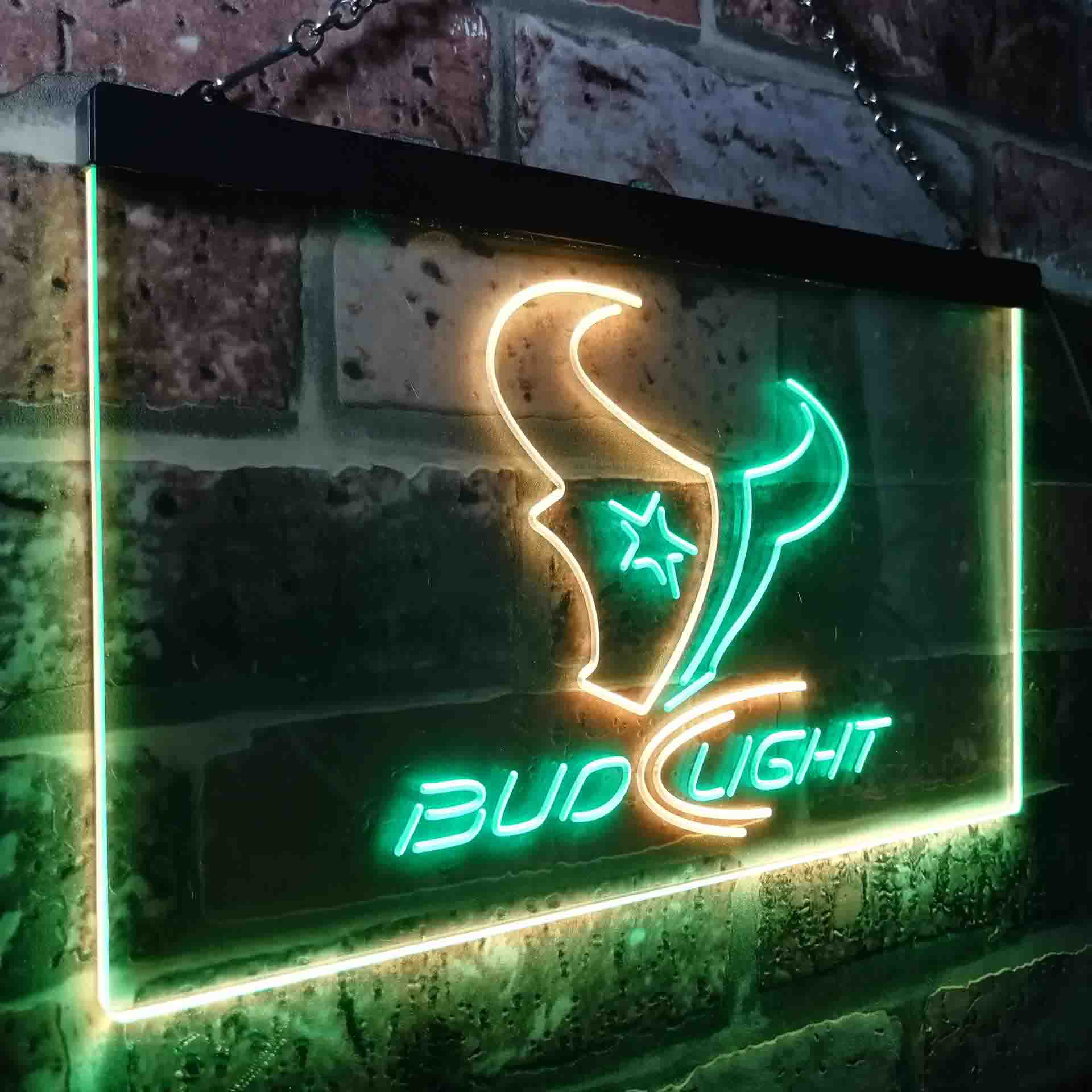 Houston Texans Bud Light Neon-Like LED Sign - ProLedSign