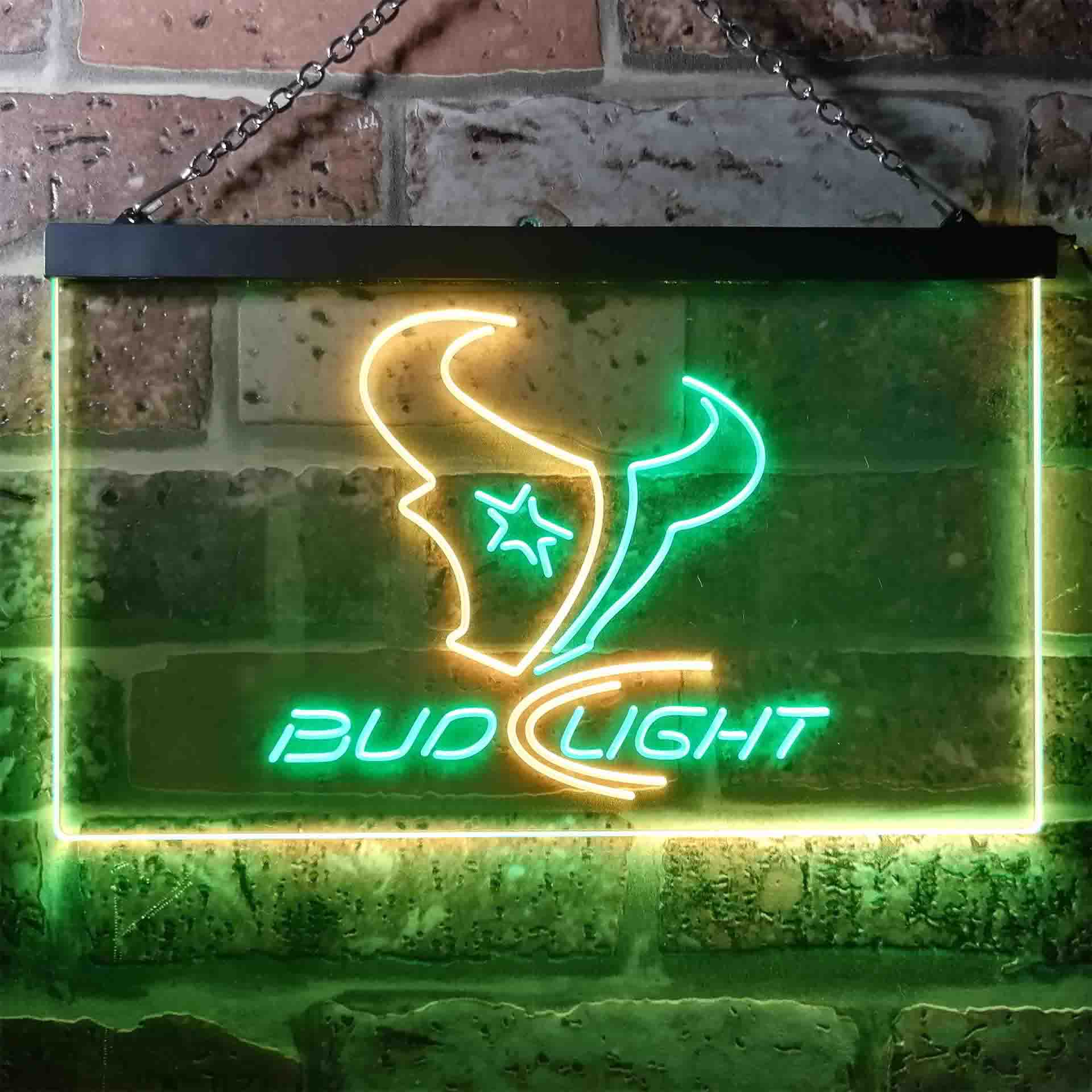 Houston Texans Bud Light Neon-Like LED Sign - ProLedSign