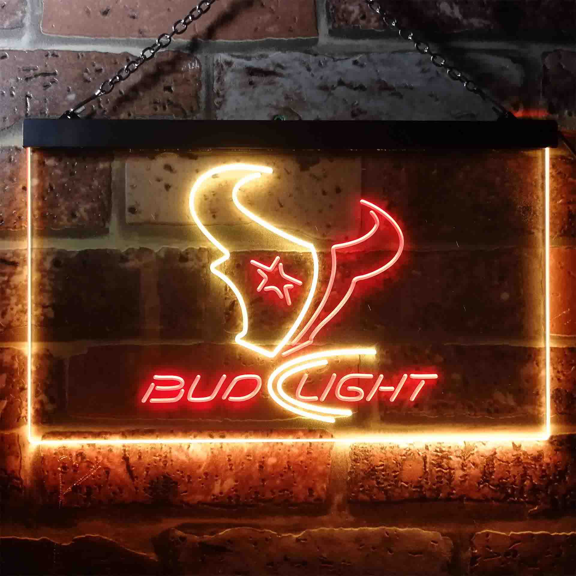 Houston Texans Bud Light Neon-Like LED Sign - ProLedSign