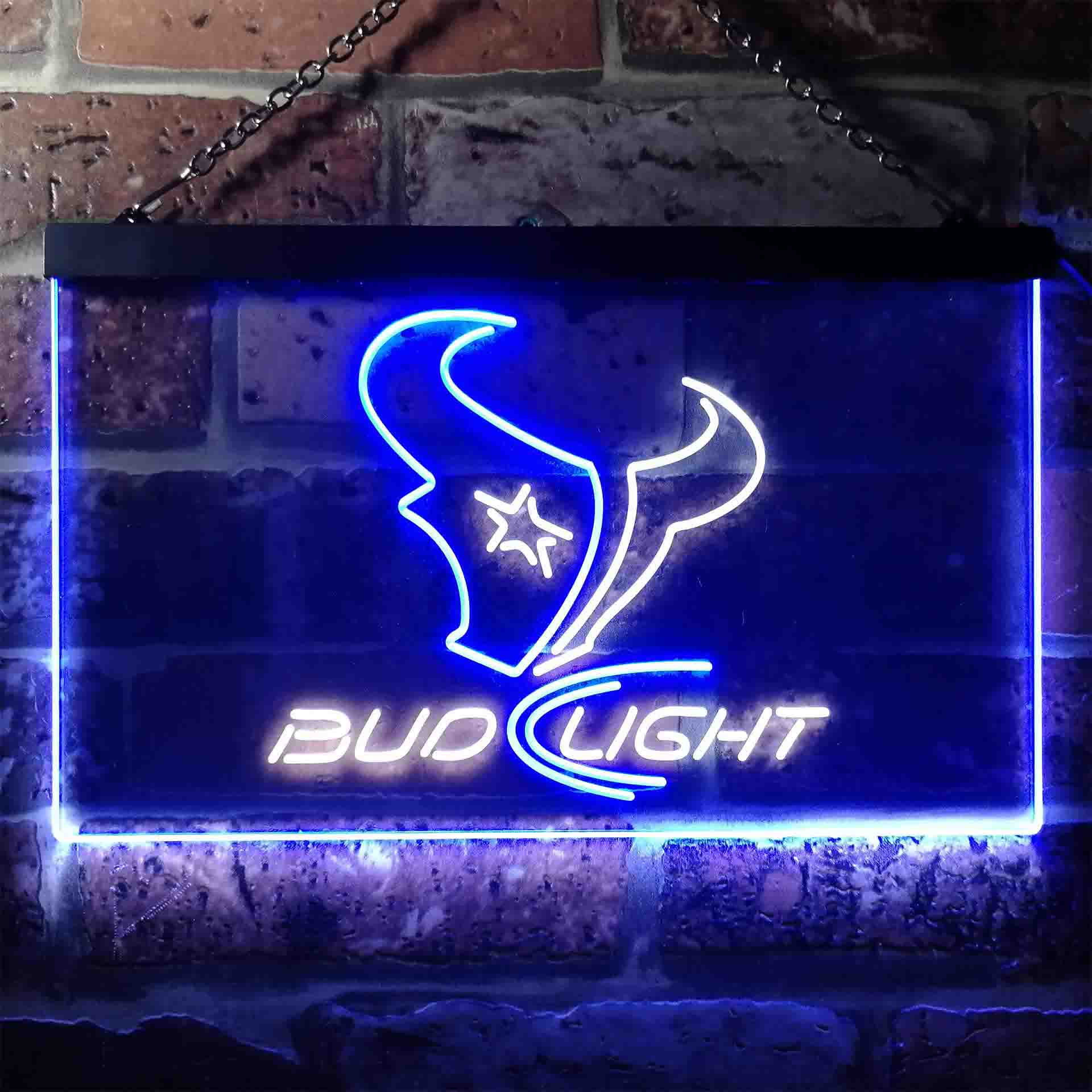 Houston Texans Bud Light Neon-Like LED Sign - ProLedSign