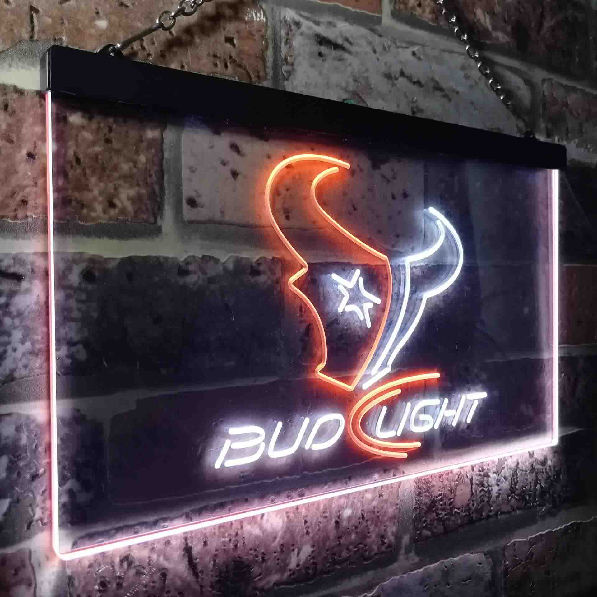 Houston Texans Bud Light Neon-Like LED Sign - ProLedSign