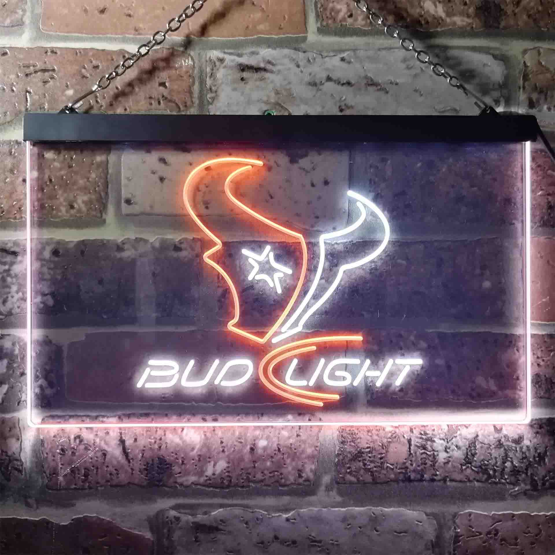 Houston Texans Bud Light Neon-Like LED Sign - ProLedSign