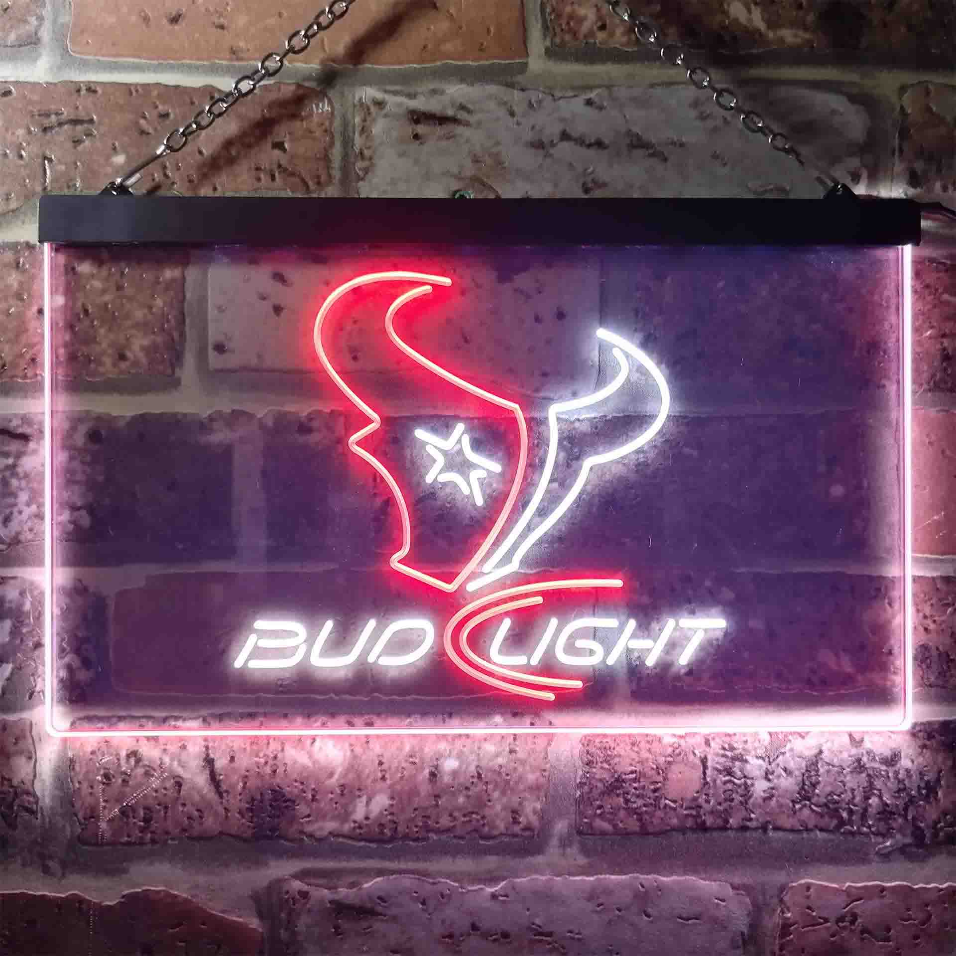 Houston Texans Bud Light Neon-Like LED Sign - ProLedSign