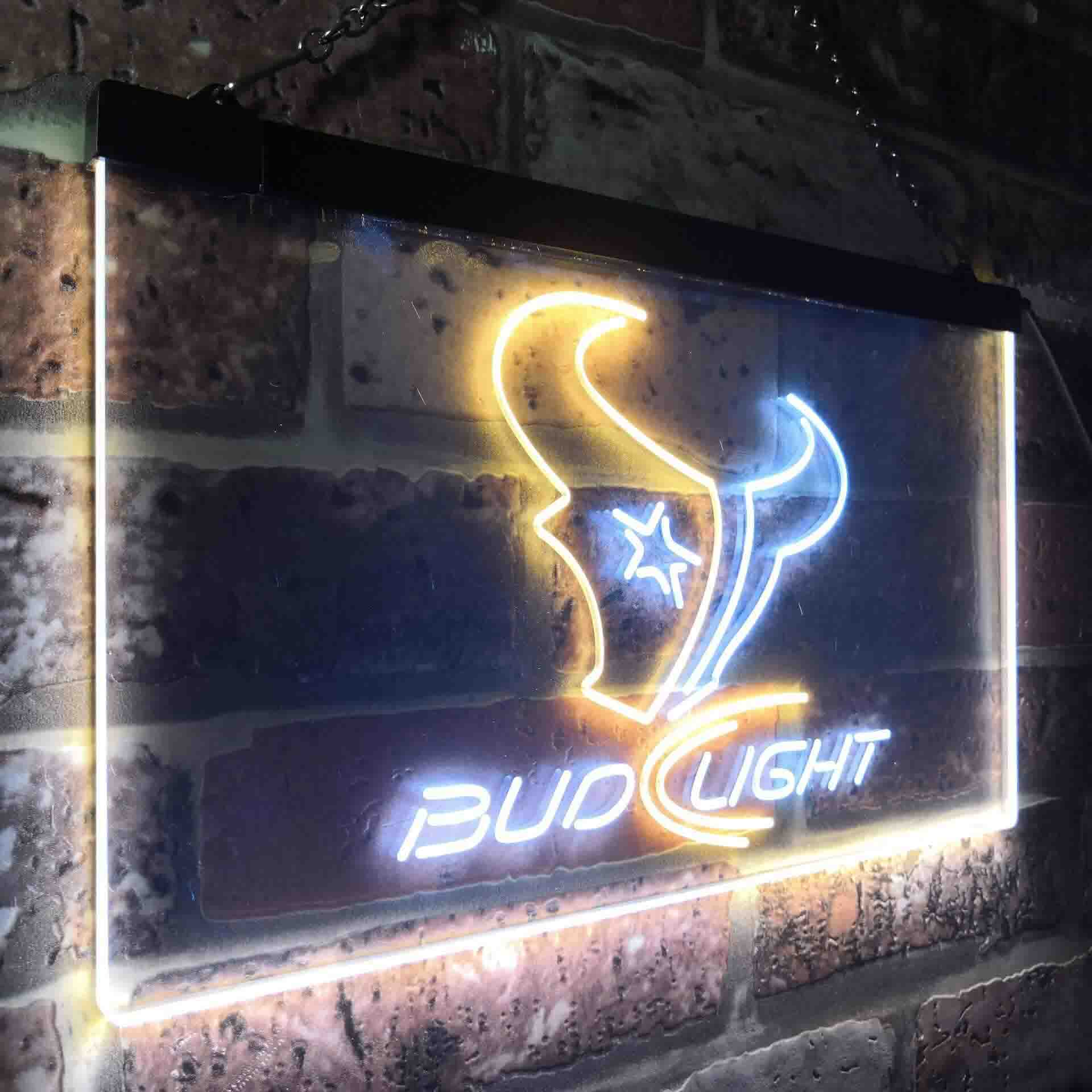 Houston Texans Bud Light Neon-Like LED Sign - ProLedSign