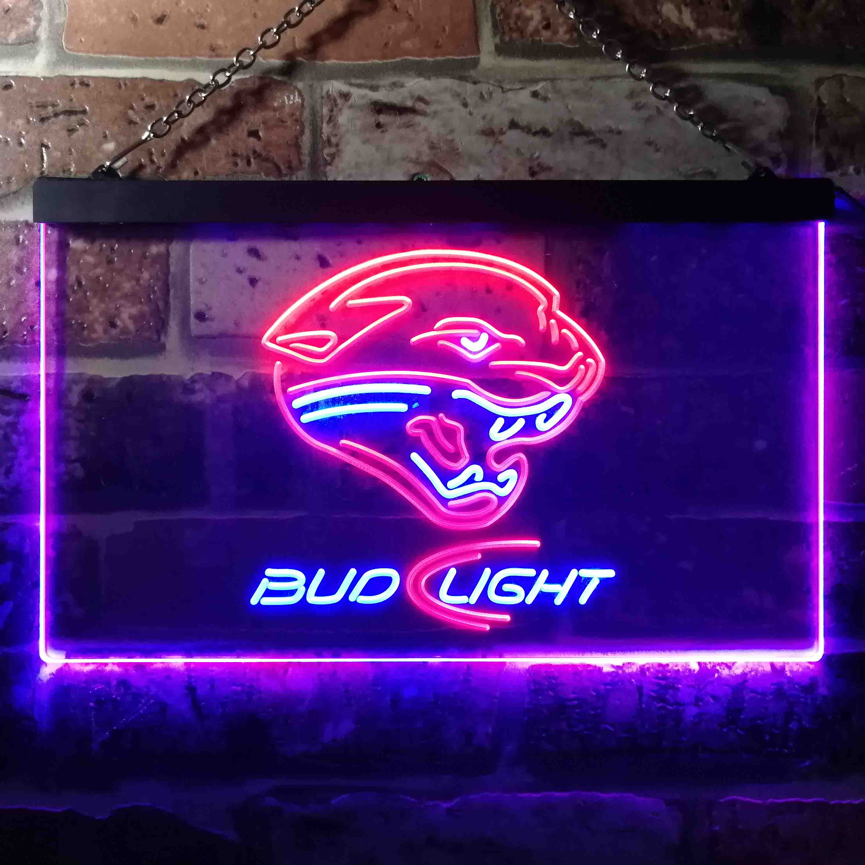 Jacksonville Jaguars Bud Light Neon-Like Led Light Sign