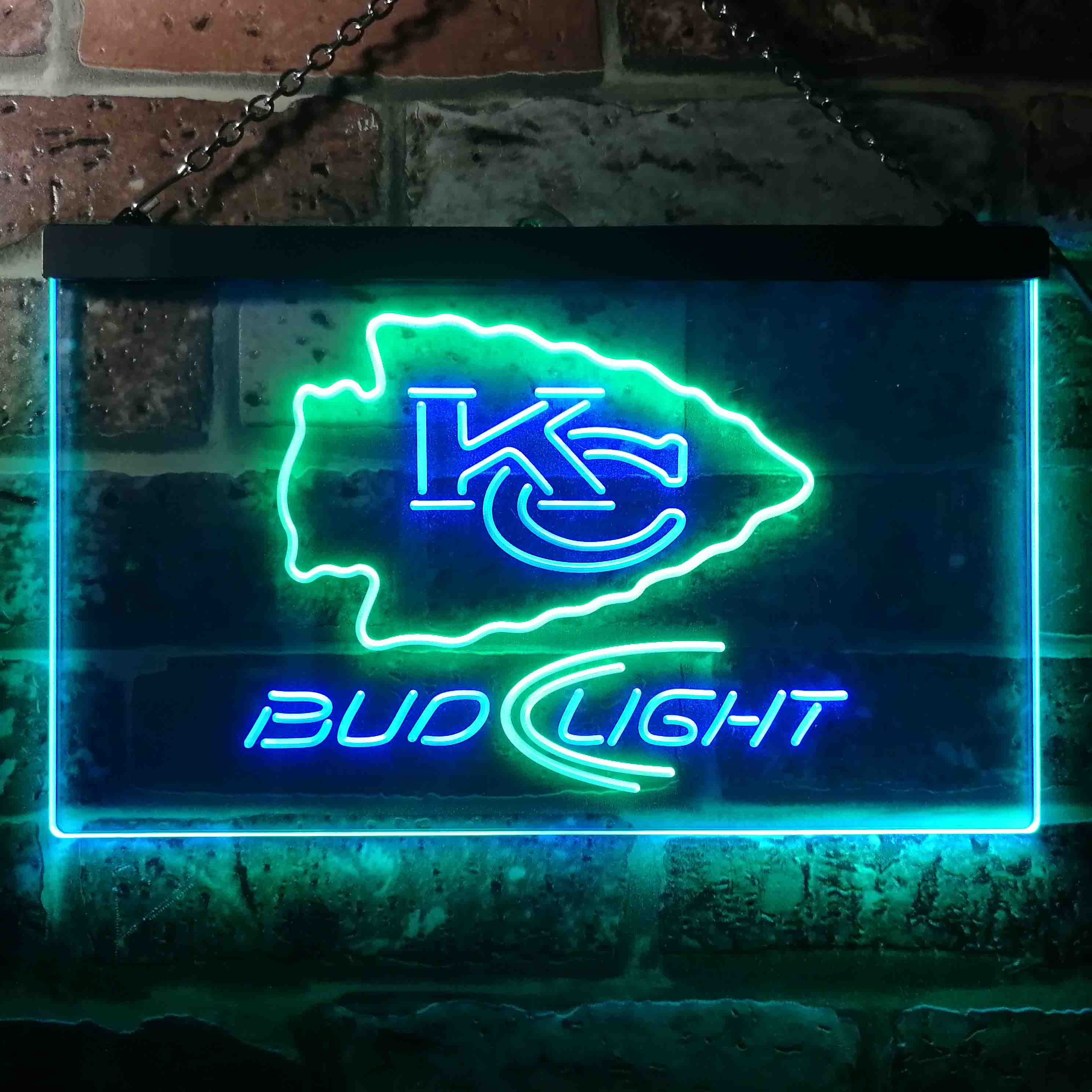 Bud Light Kansas City Chiefs Dual Color LED Neon Sign ProLedSign