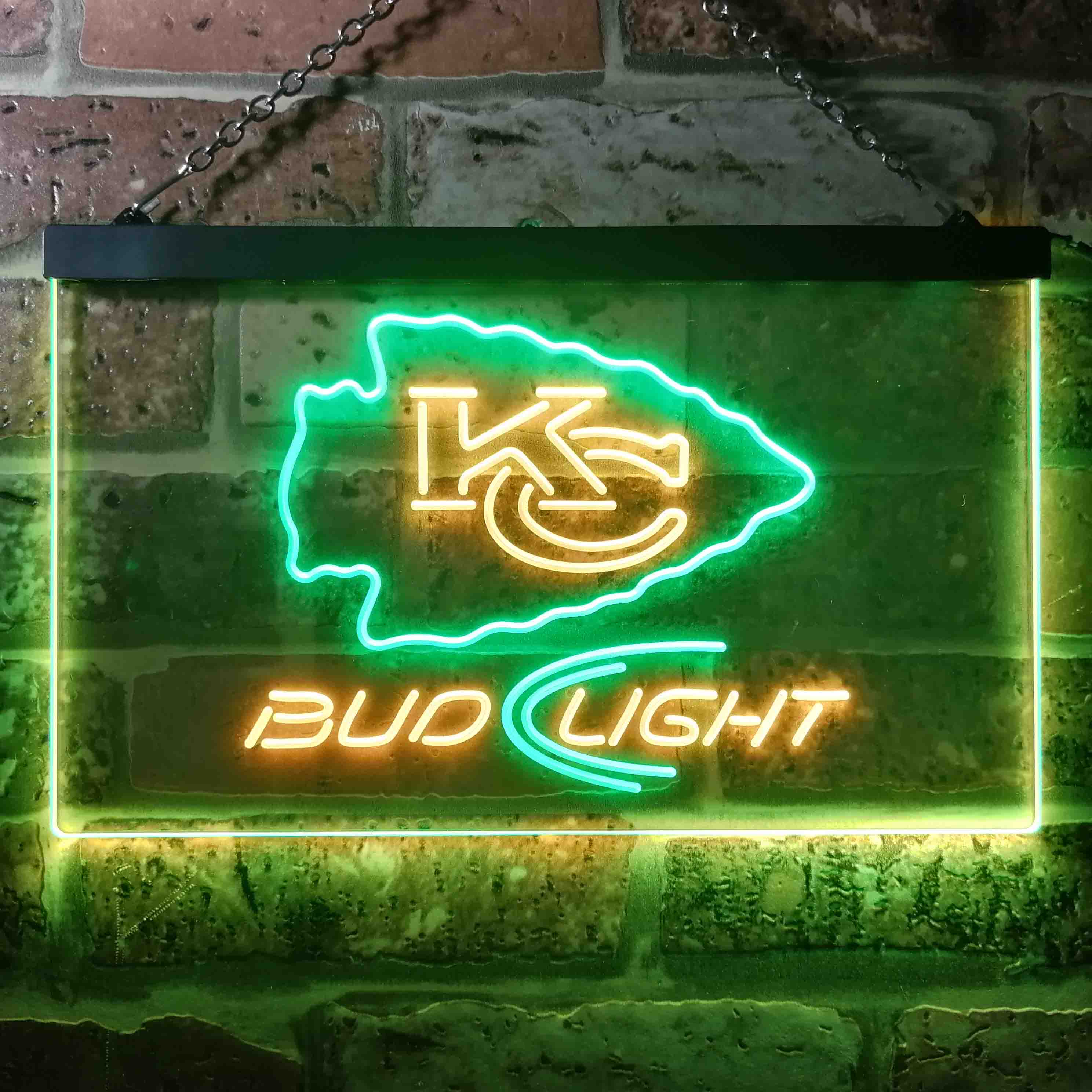 Bud Light Kansas City Chiefs Dual Color LED Neon Sign ProLedSign