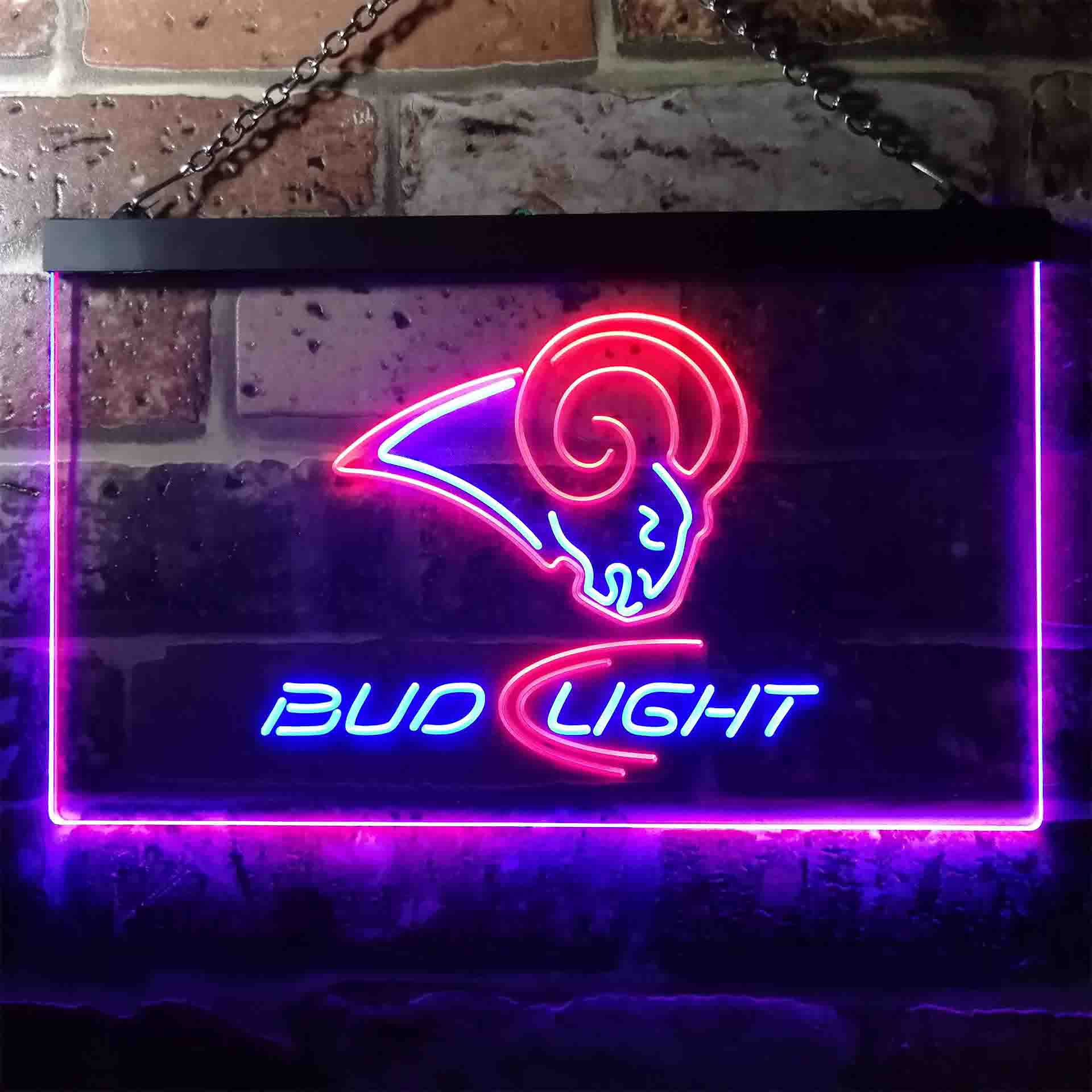 St Louis Rams Bud Light Neon-Like Led Light Sign