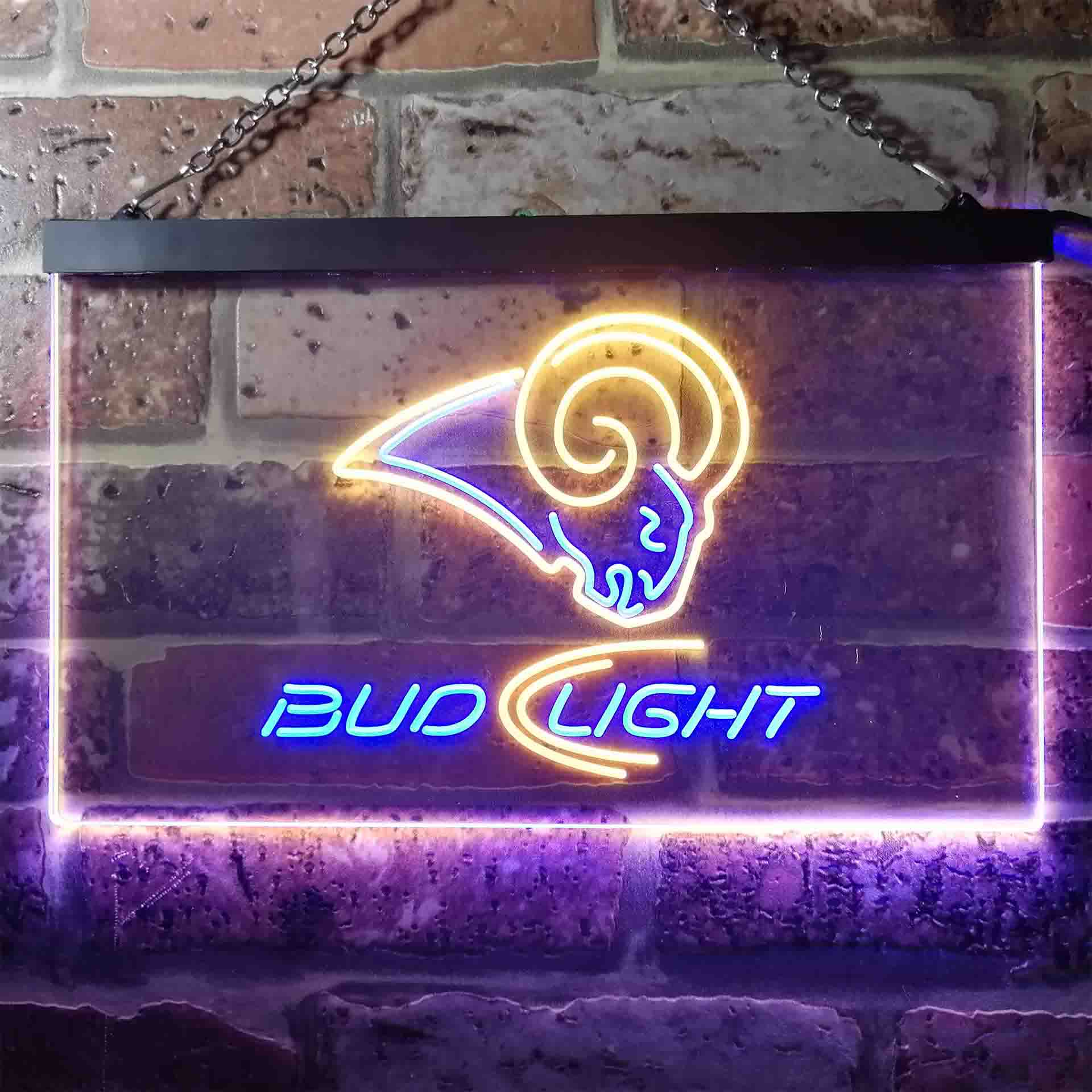 St Louis Rams Bud Light Neon-Like Led Light Sign