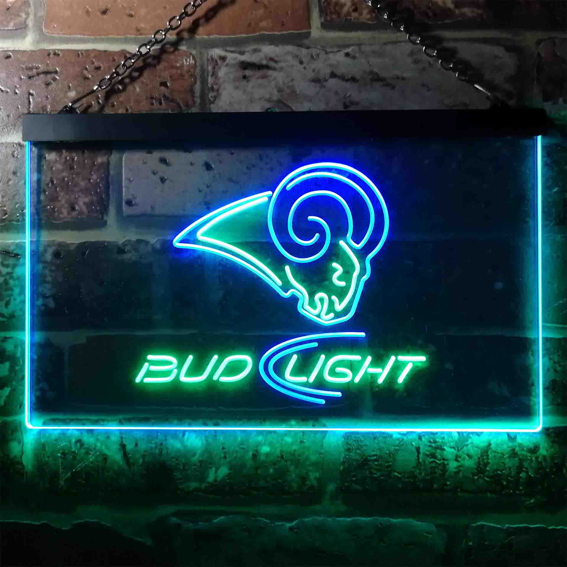 St Louis Rams Bud Light Neon-Like LED Sign