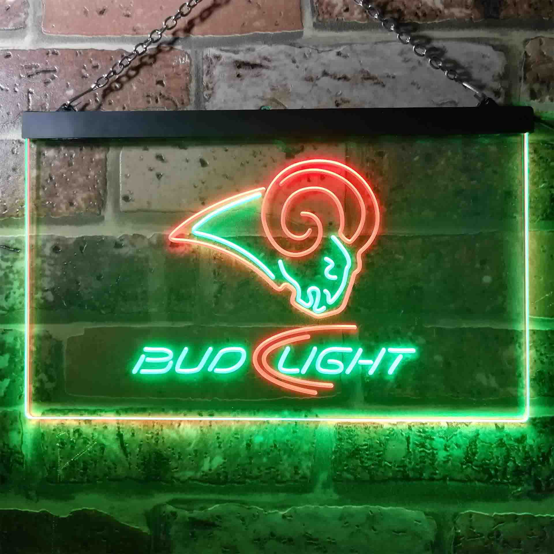 St Louis Rams Bud Light Neon-Like Led Light Sign