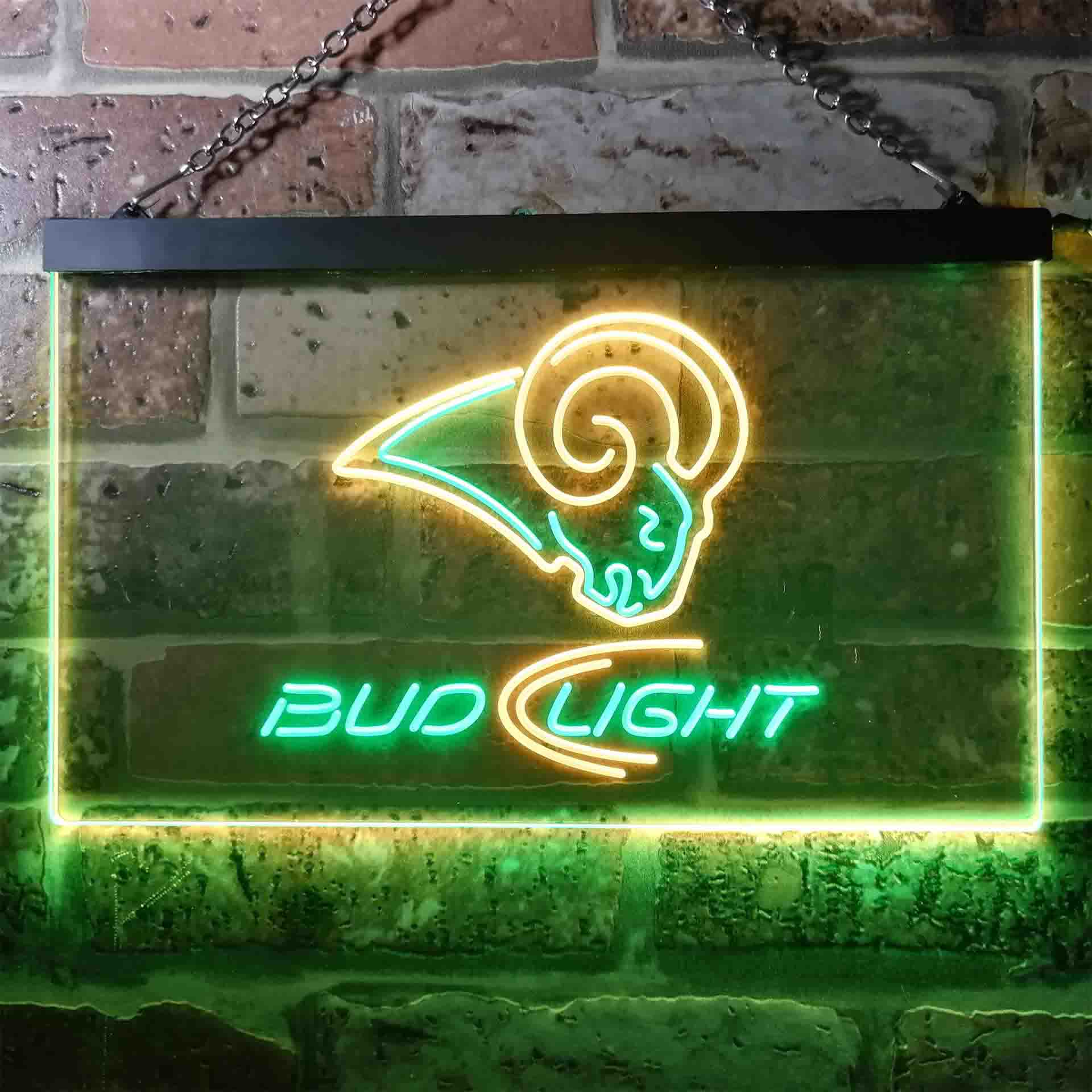 St Louis Rams Bud Light Neon-Like Led Light Sign