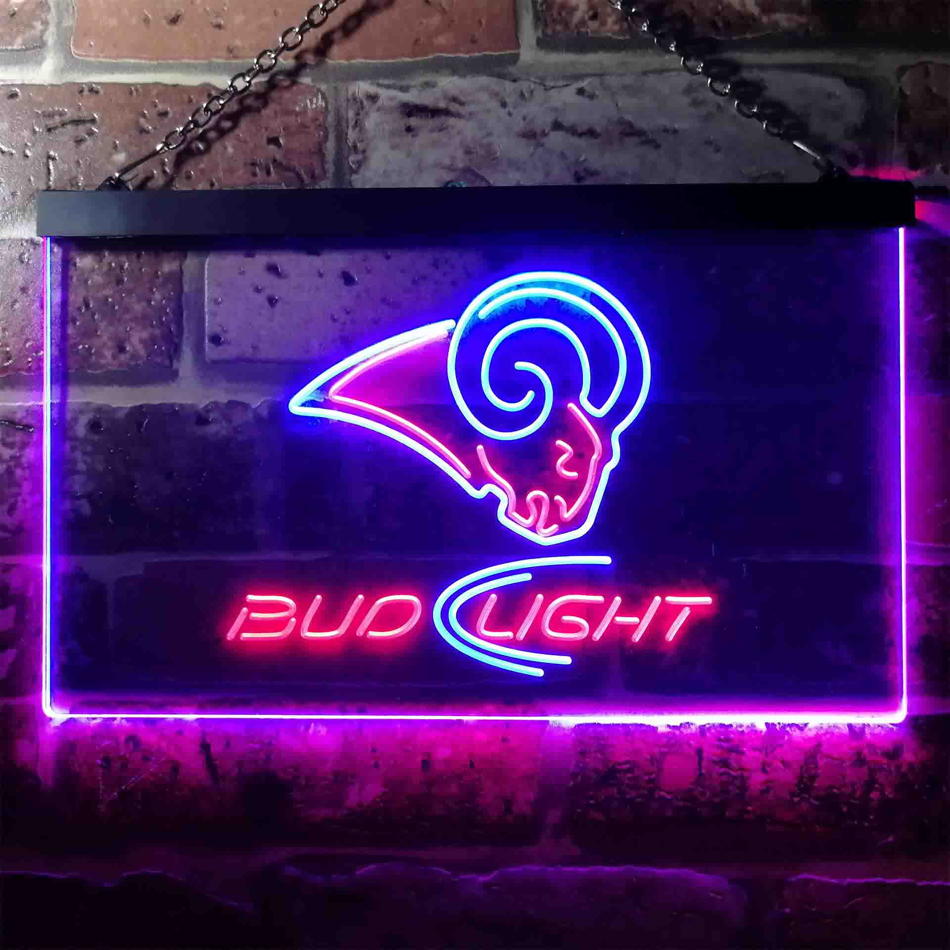 St Louis Rams Bud Light Neon-Like Led Light Sign