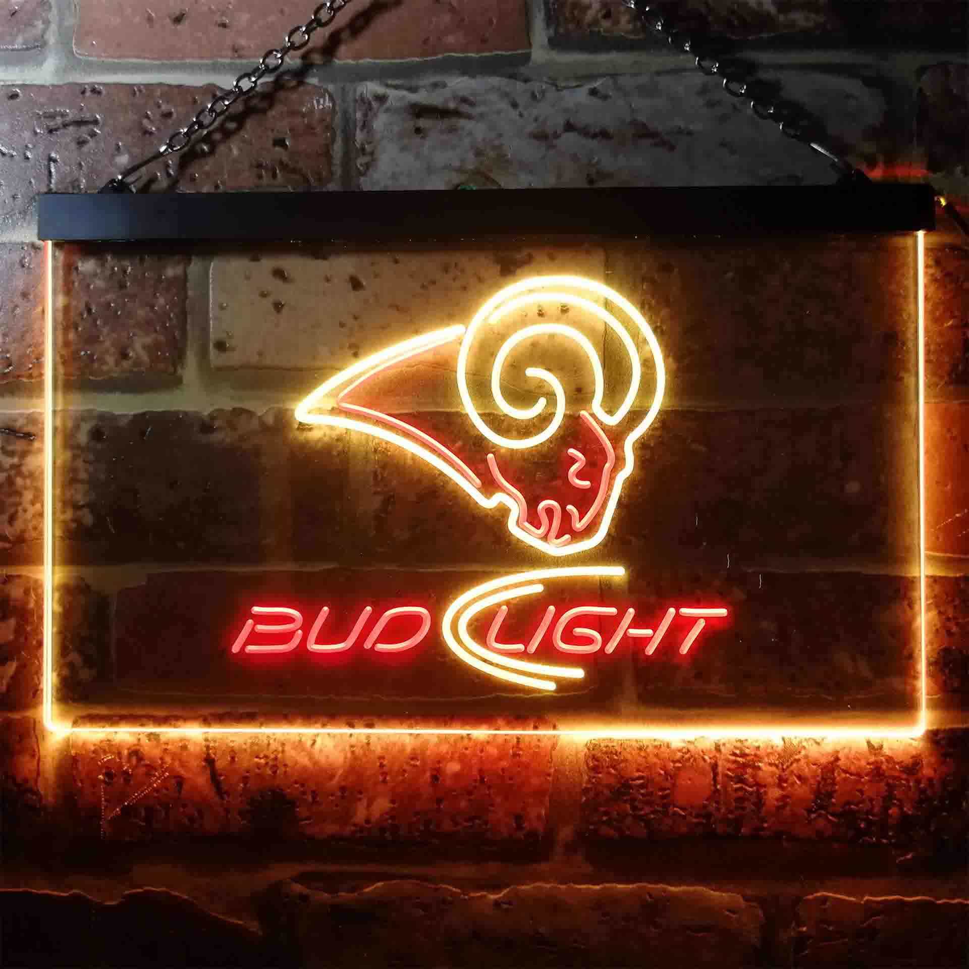 St Louis Rams Bud Light Neon-Like Led Light Sign