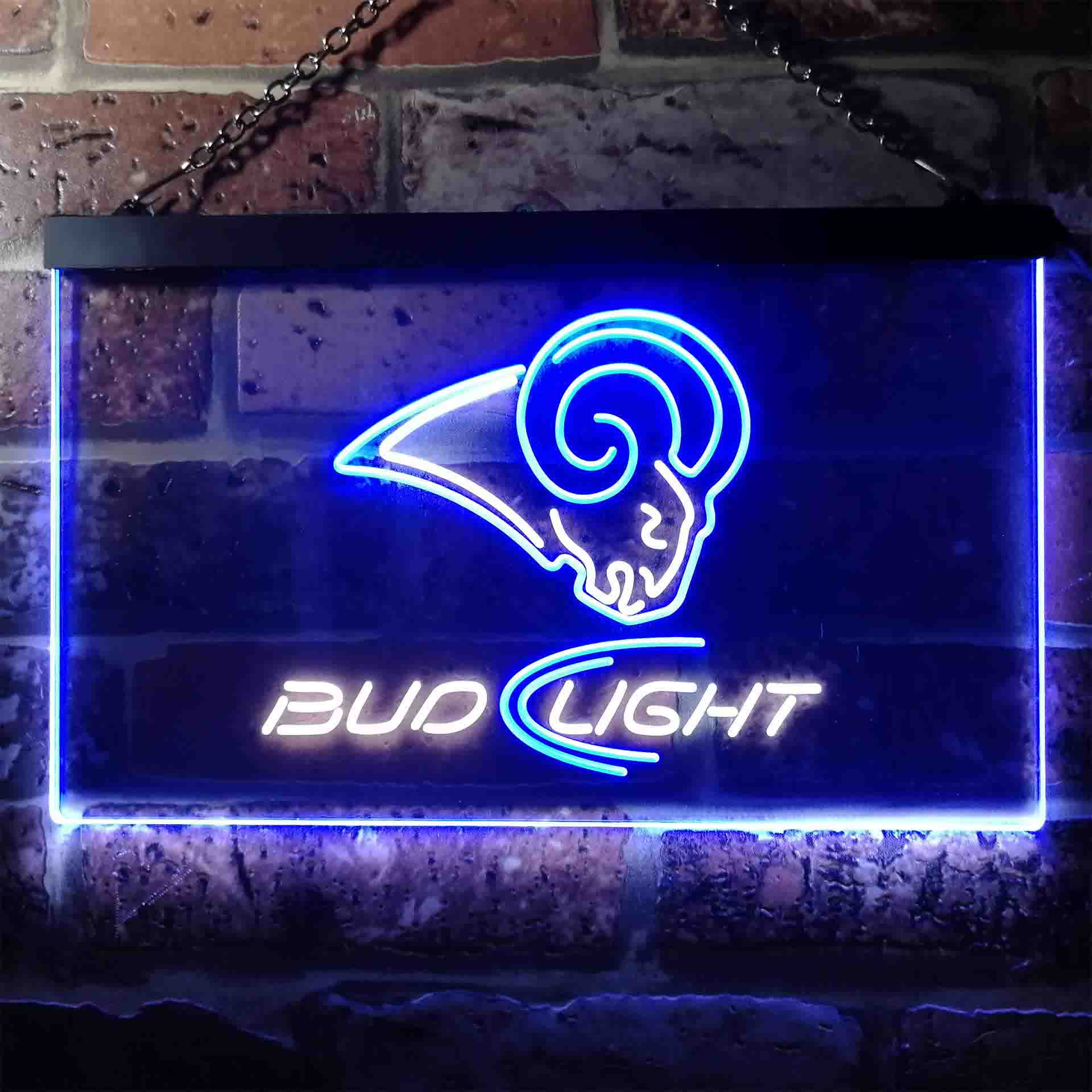 St Louis Rams Bud Light Neon-Like Led Light Sign