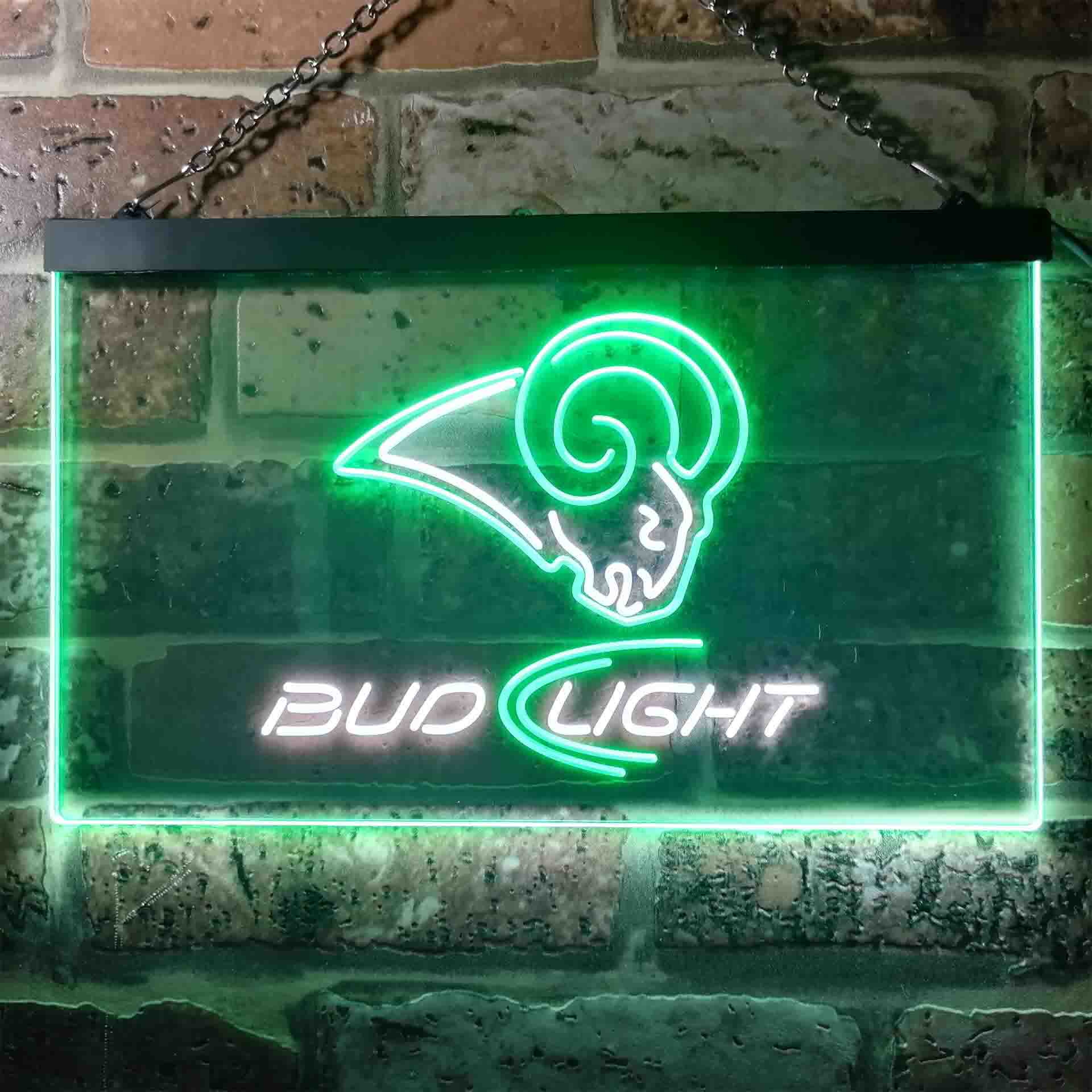 St Louis Rams Bud Light Neon-Like Led Light Sign