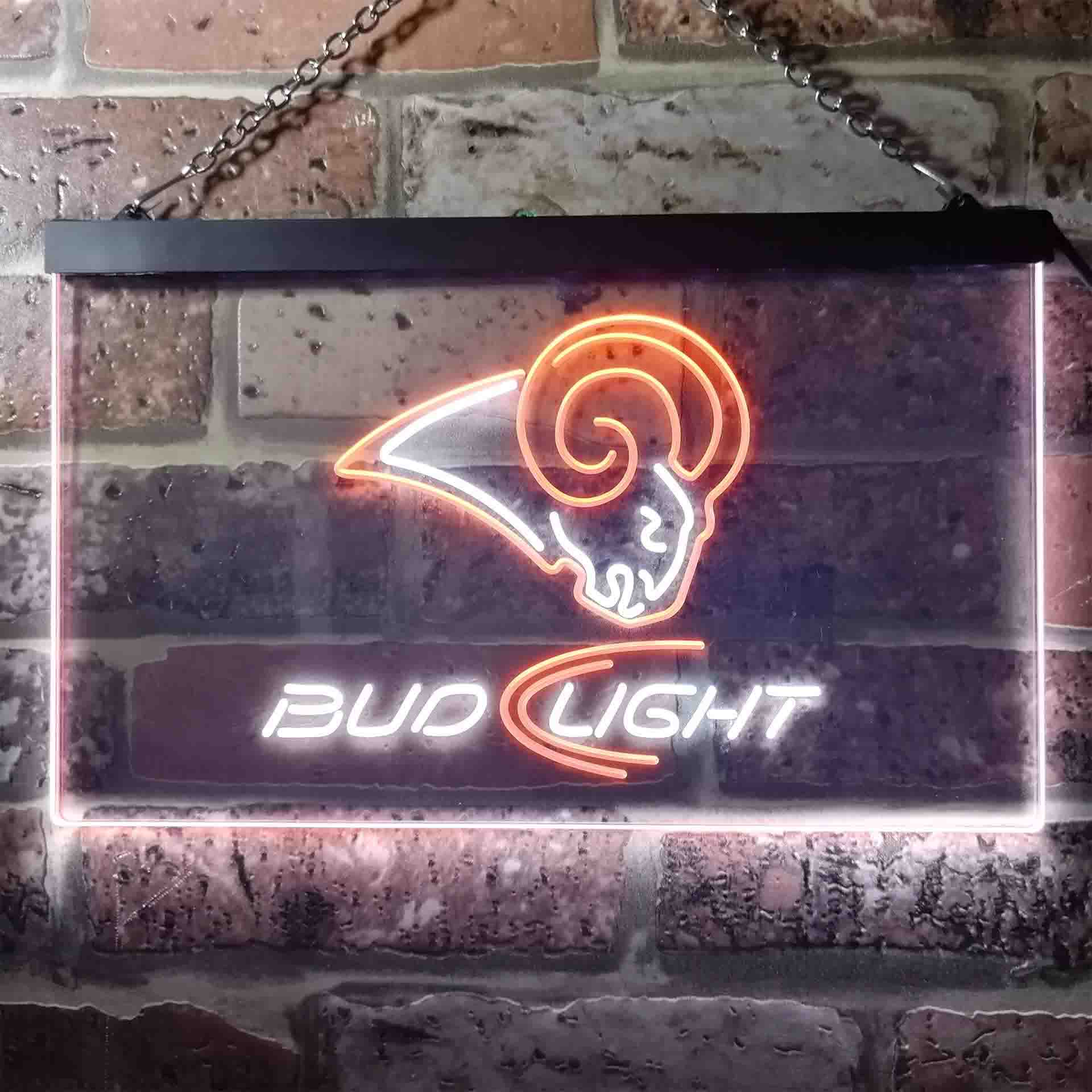 St Louis Rams Bud Light Neon-Like Led Light Sign