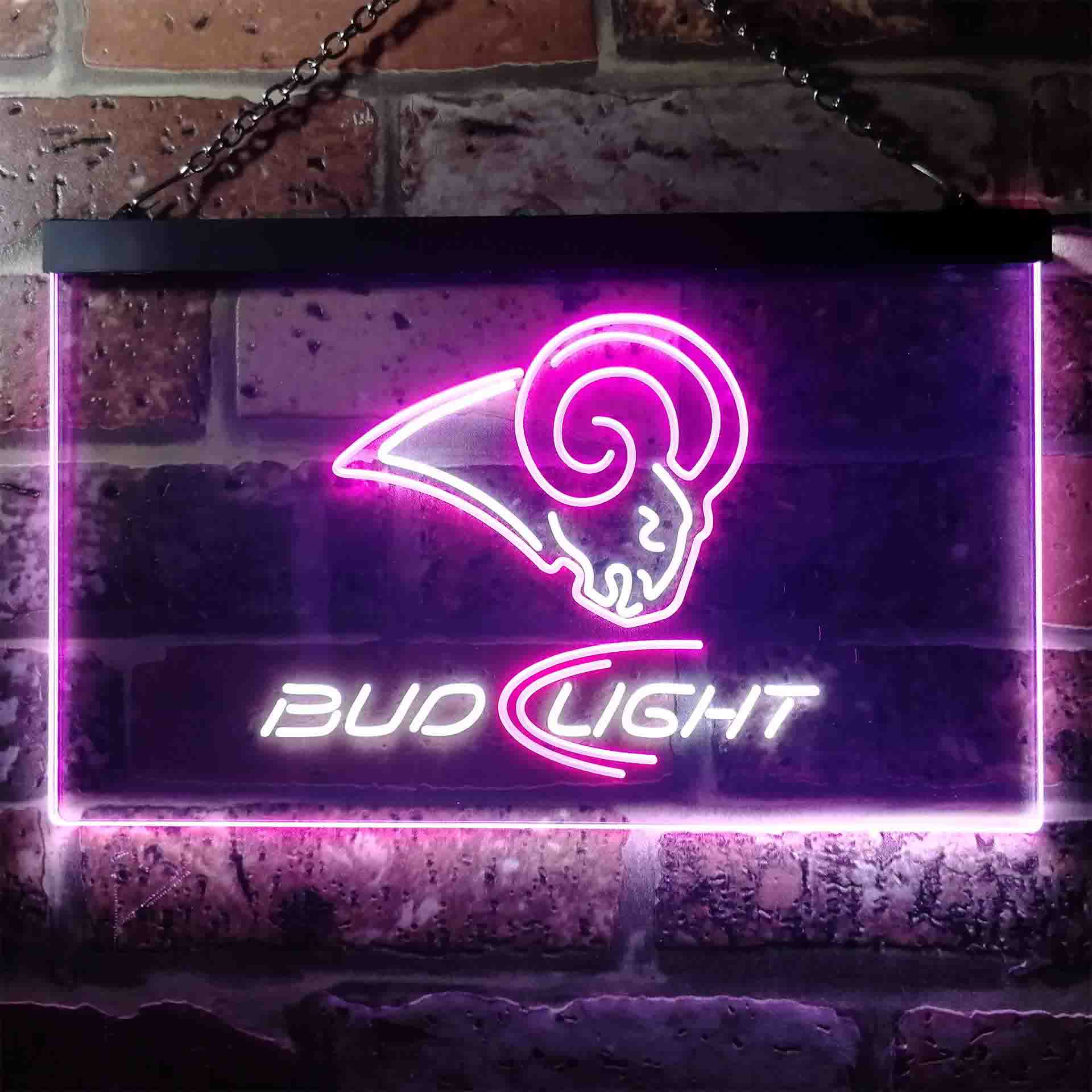 St Louis Rams Bud Light Neon-Like Led Light Sign