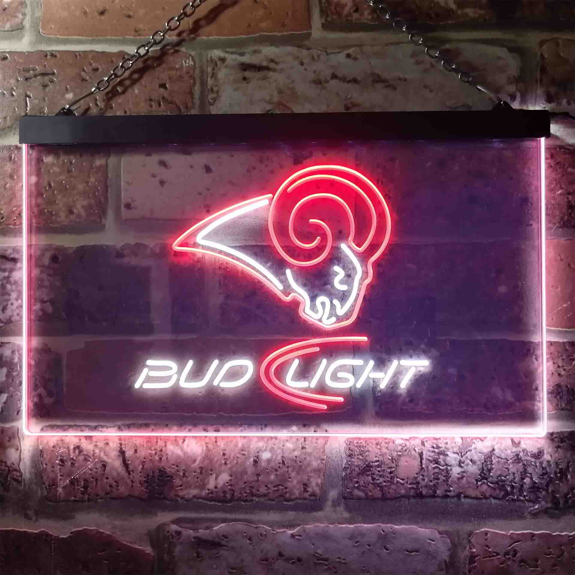 St Louis Rams Bud Light Neon-Like Led Light Sign