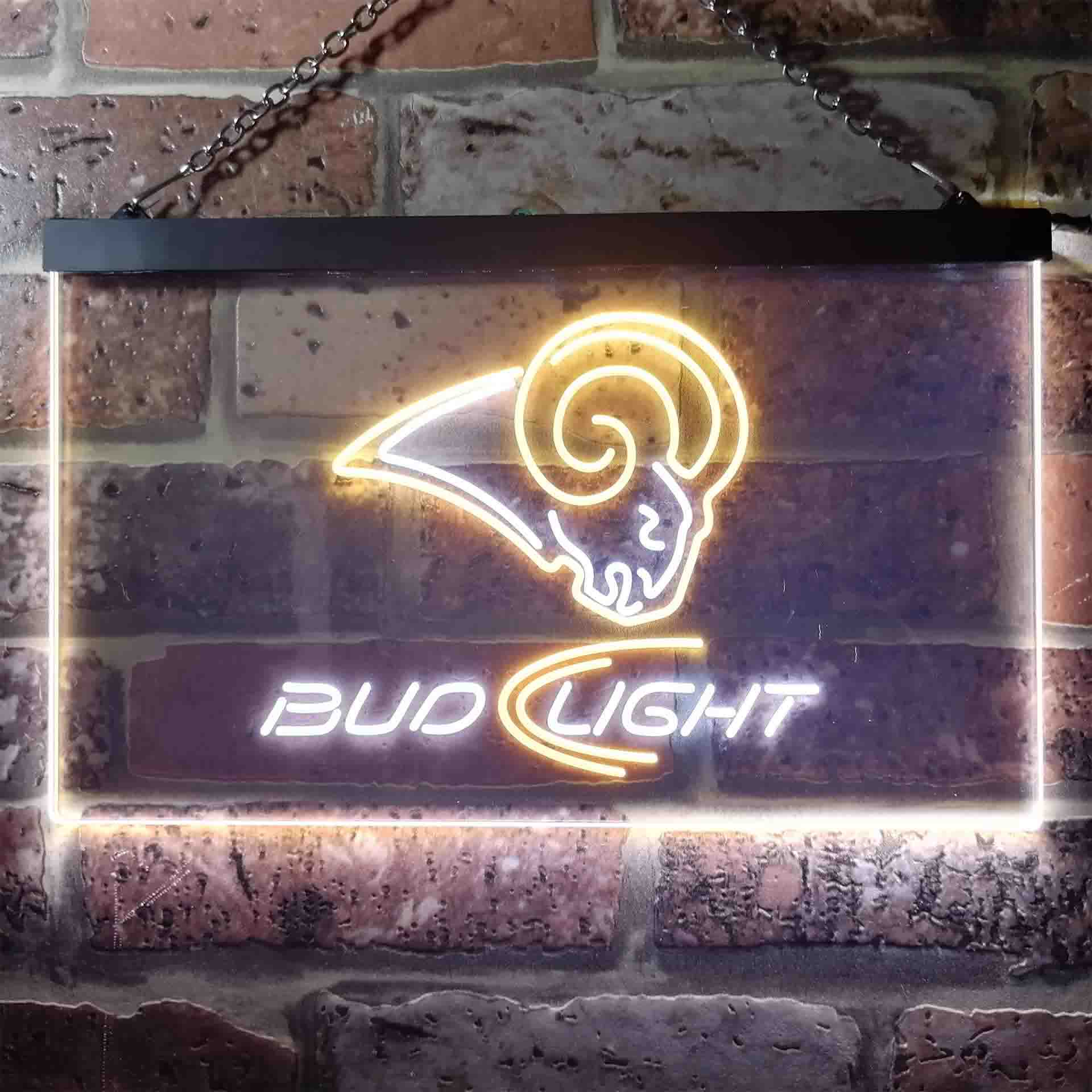 St Louis Rams Bud Light Neon-Like Led Light Sign