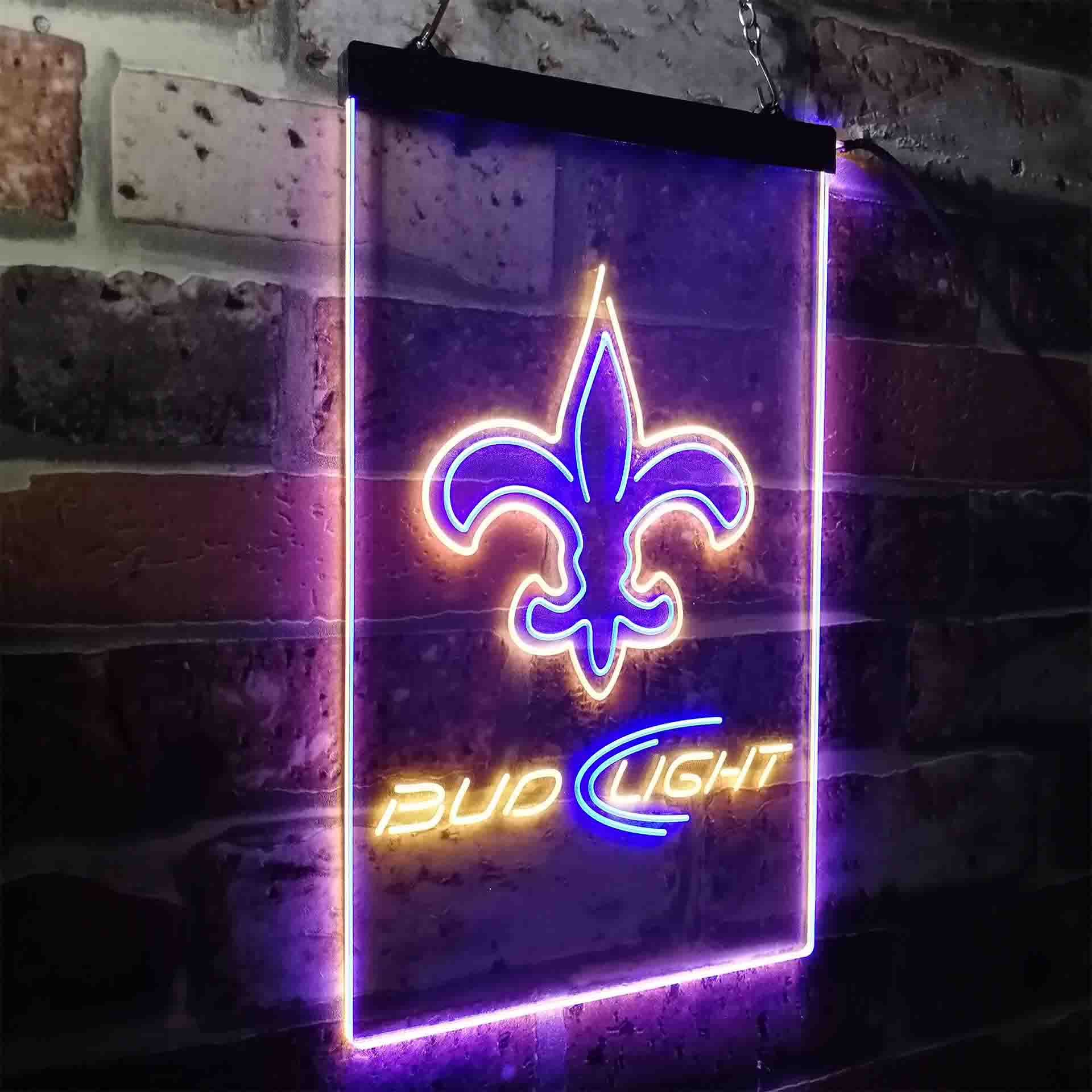 New Orleans Saints Bud Light Neon-Like LED Sign - ProLedSign